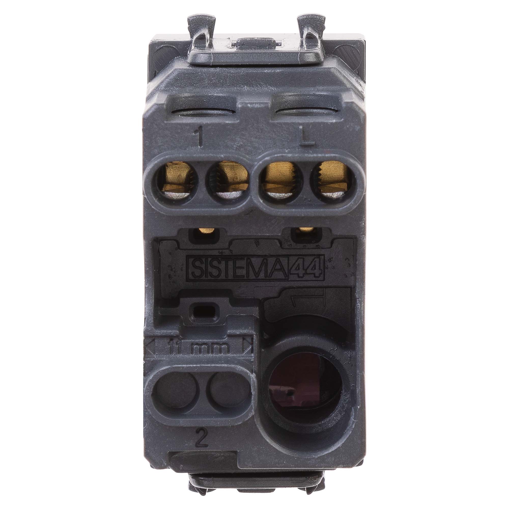 Кнопка модульная, "Avanti", "Черный квадрат", 1 модуль