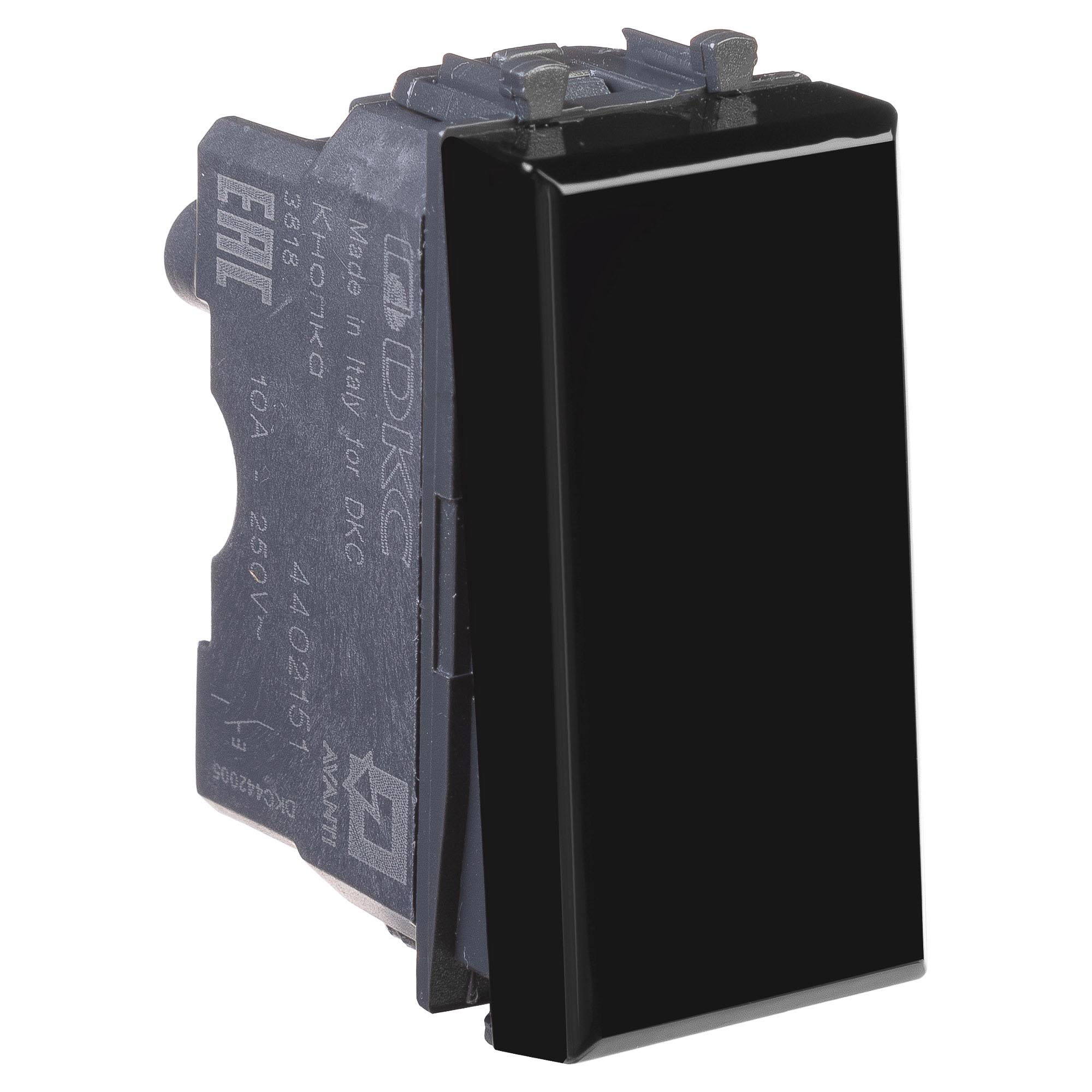 Кнопка модульная, "Avanti", "Черный квадрат", 1 модуль