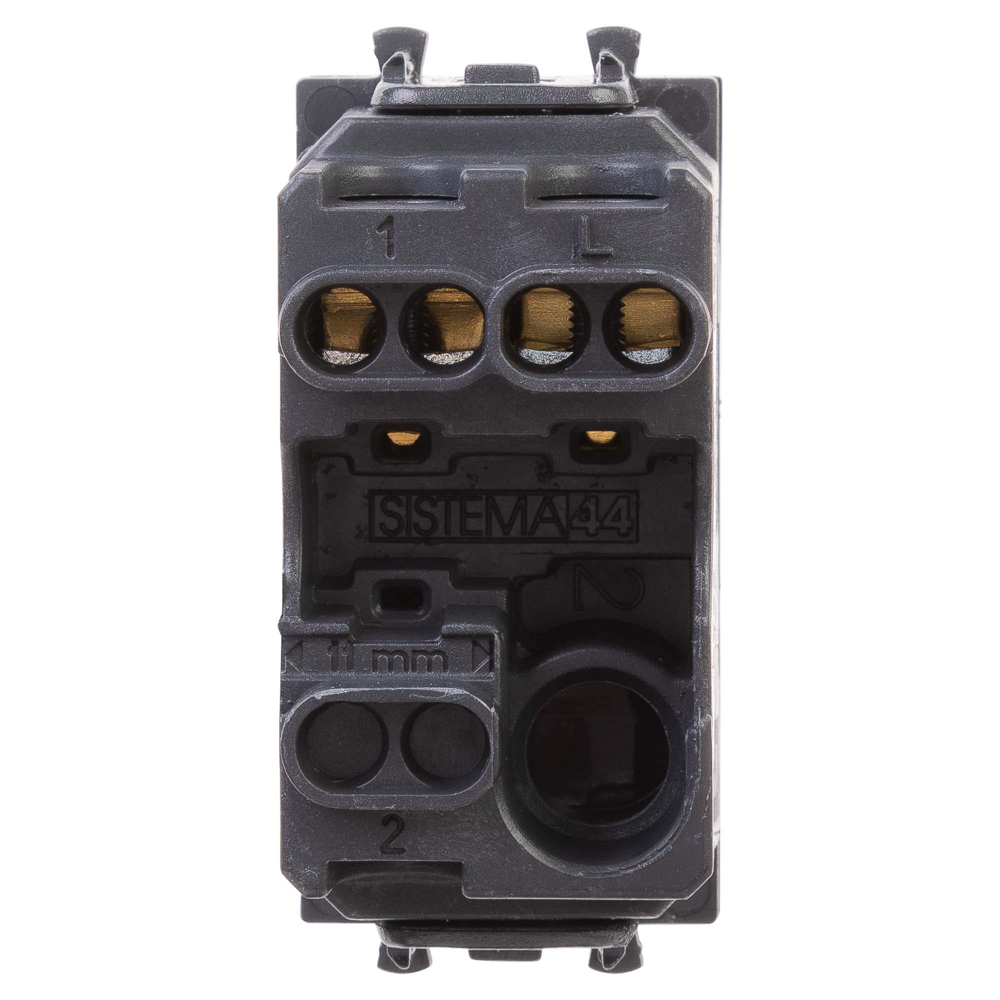 Выключатель модульный, "Avanti", "Черный квадрат", 1 модуль