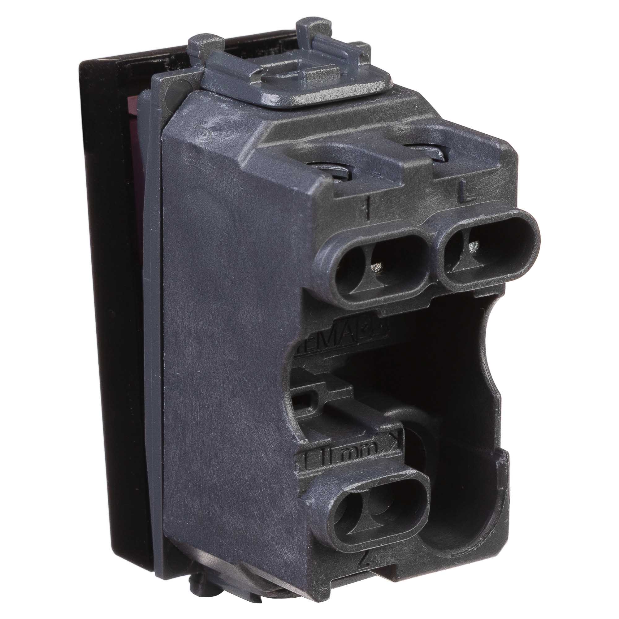 Выключатель модульный, "Avanti", "Черный квадрат", 1 модуль