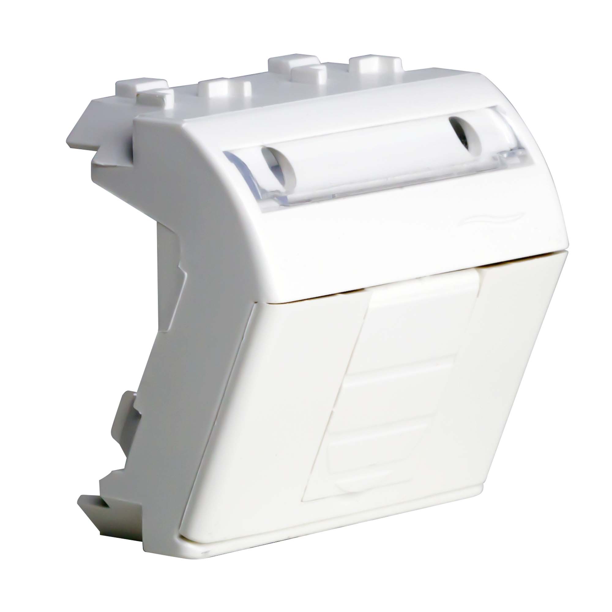 Адаптер для информационных разъемов Keystone, белый, 2 мод.