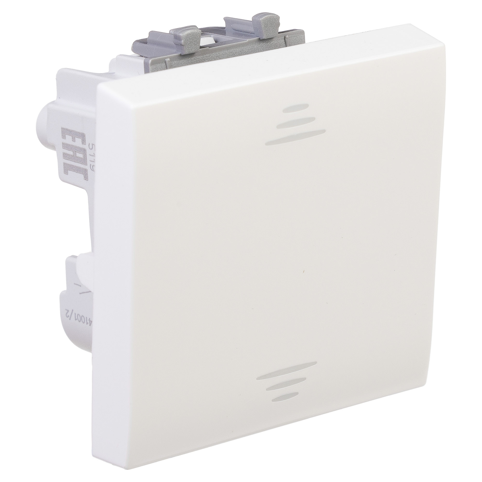 Выключатель одноклавишный модульный, "Avanti", "Белое облако", 2 модуля