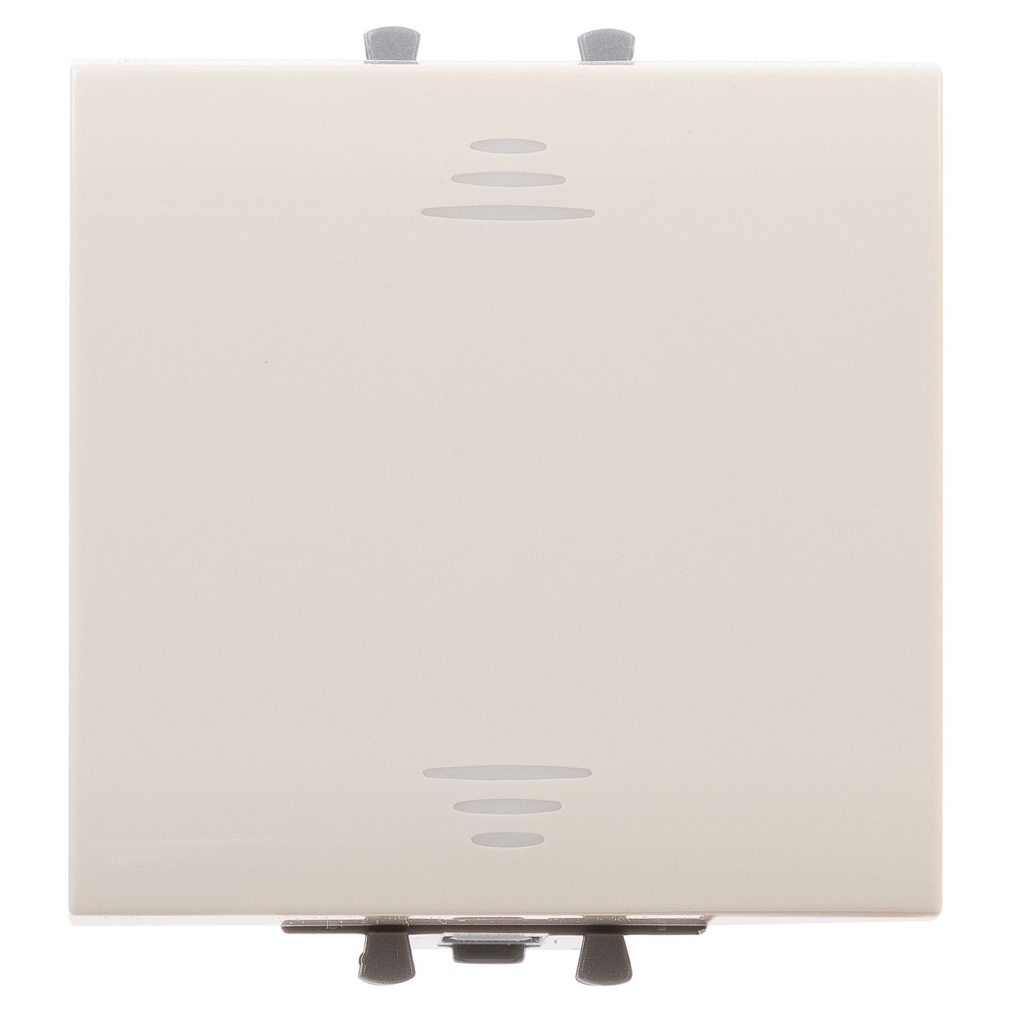 Выключатель одноклавишный модульный, "Avanti", "Ванильная дымка", 2 модуля