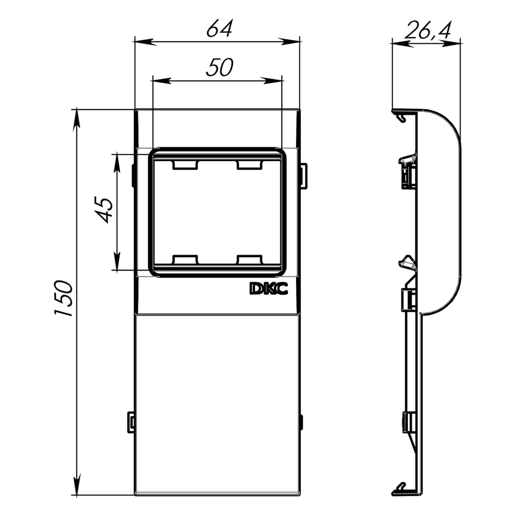 VIVA Рамка-суппорт под 2 модуля PDА-DN 150