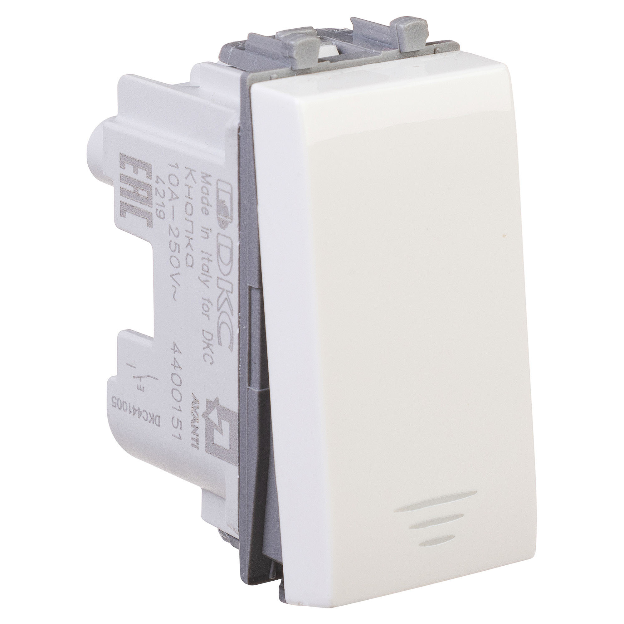 Кнопка модульная, "Avanti", "Белое облако", 1 модуль