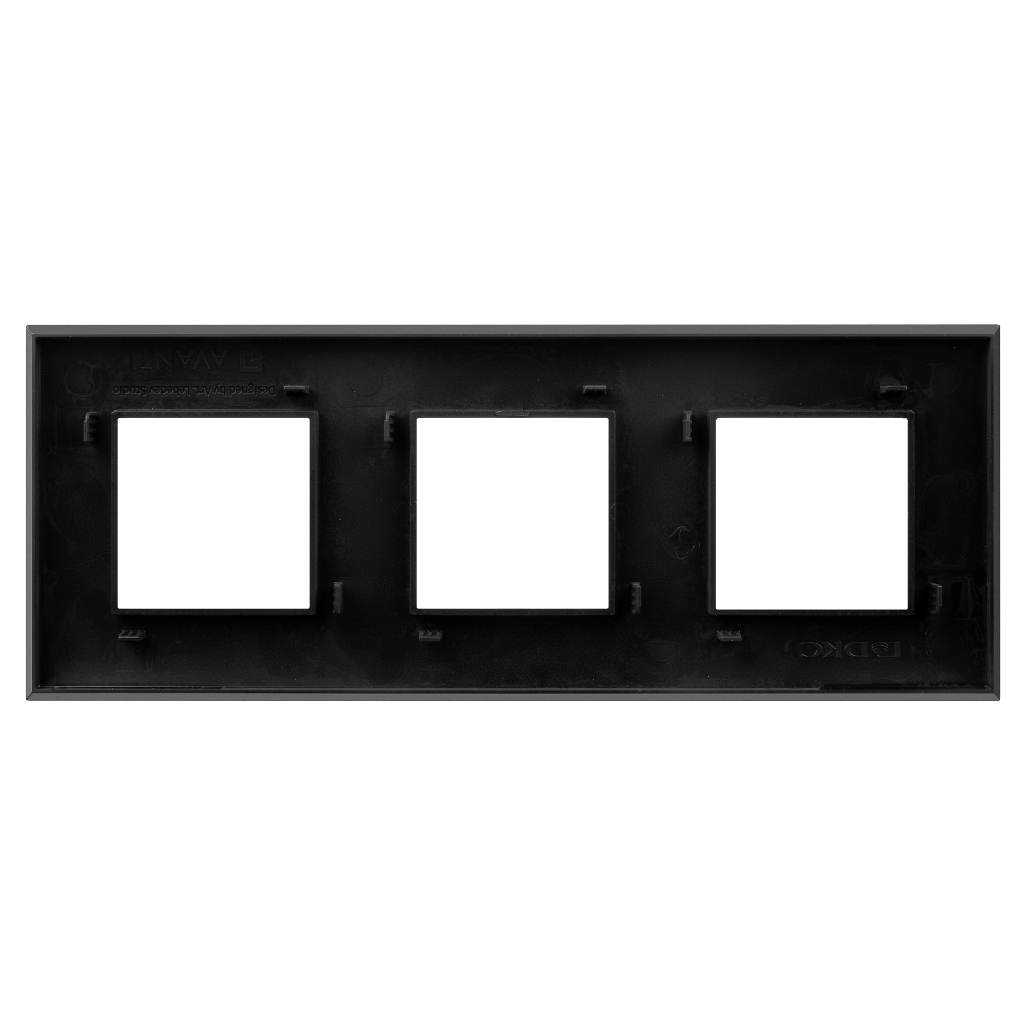 Рамка "Avanti", "Черный матовый", 3 поста (6 мод.)