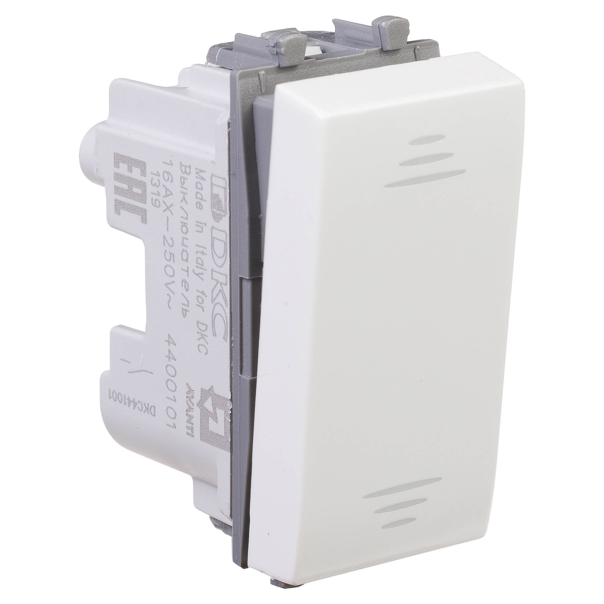 Выключатель модульный, "Avanti", "Белое облако", 1 модуль