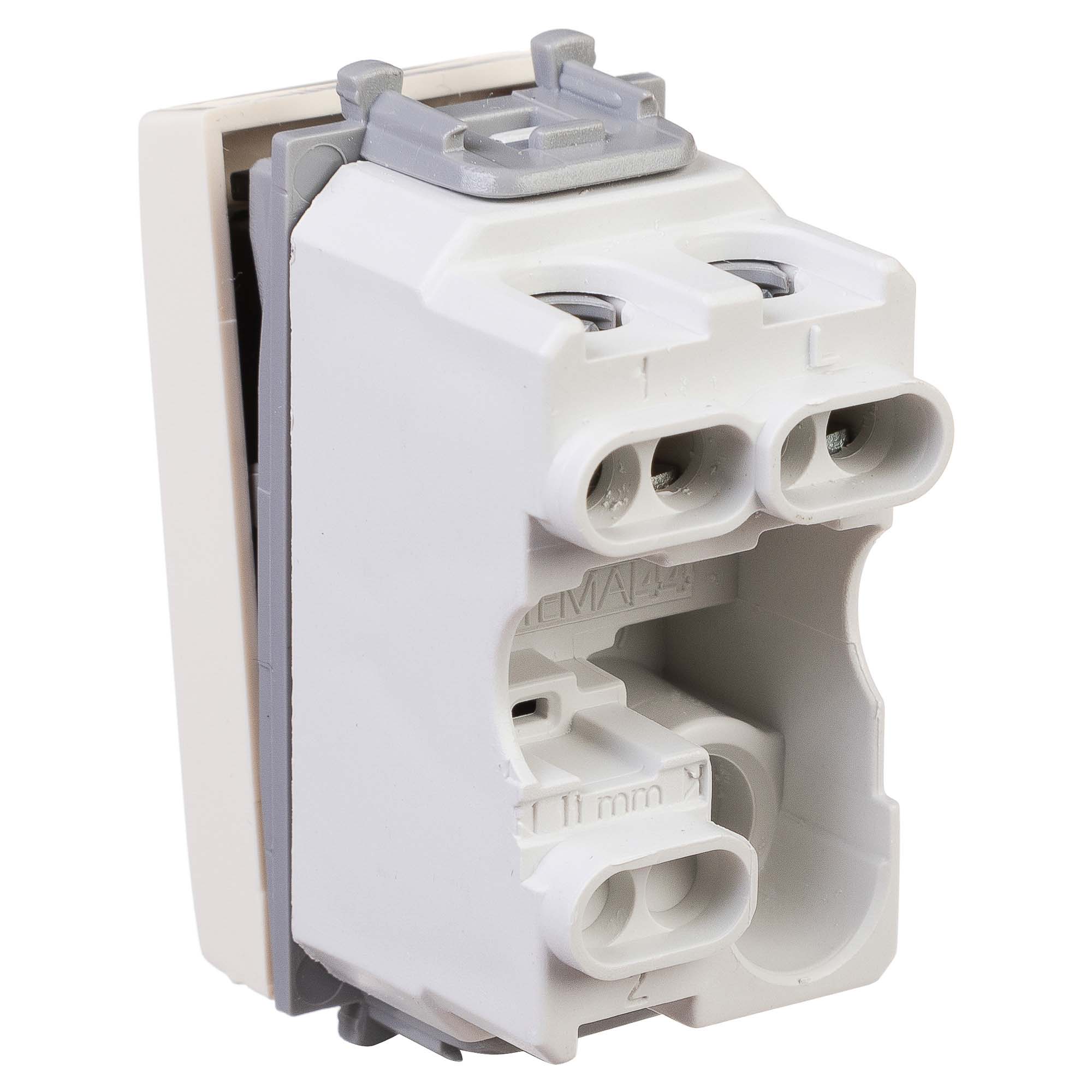 Выключатель модульный, "Avanti", "Ванильная дымка", 1 модуль