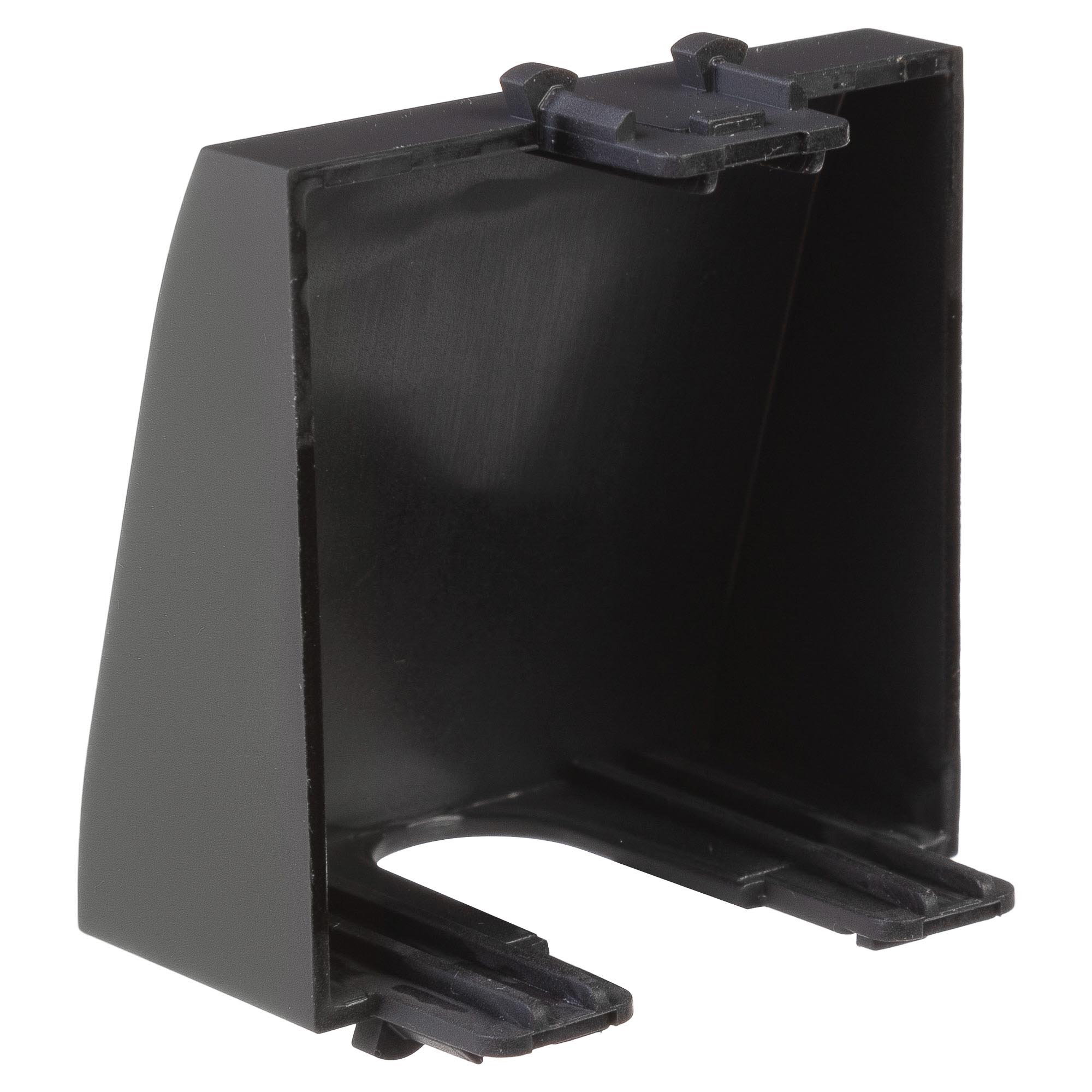 Вывод кабеля модульный "Avanti", "Черный матовый", 2 модуля