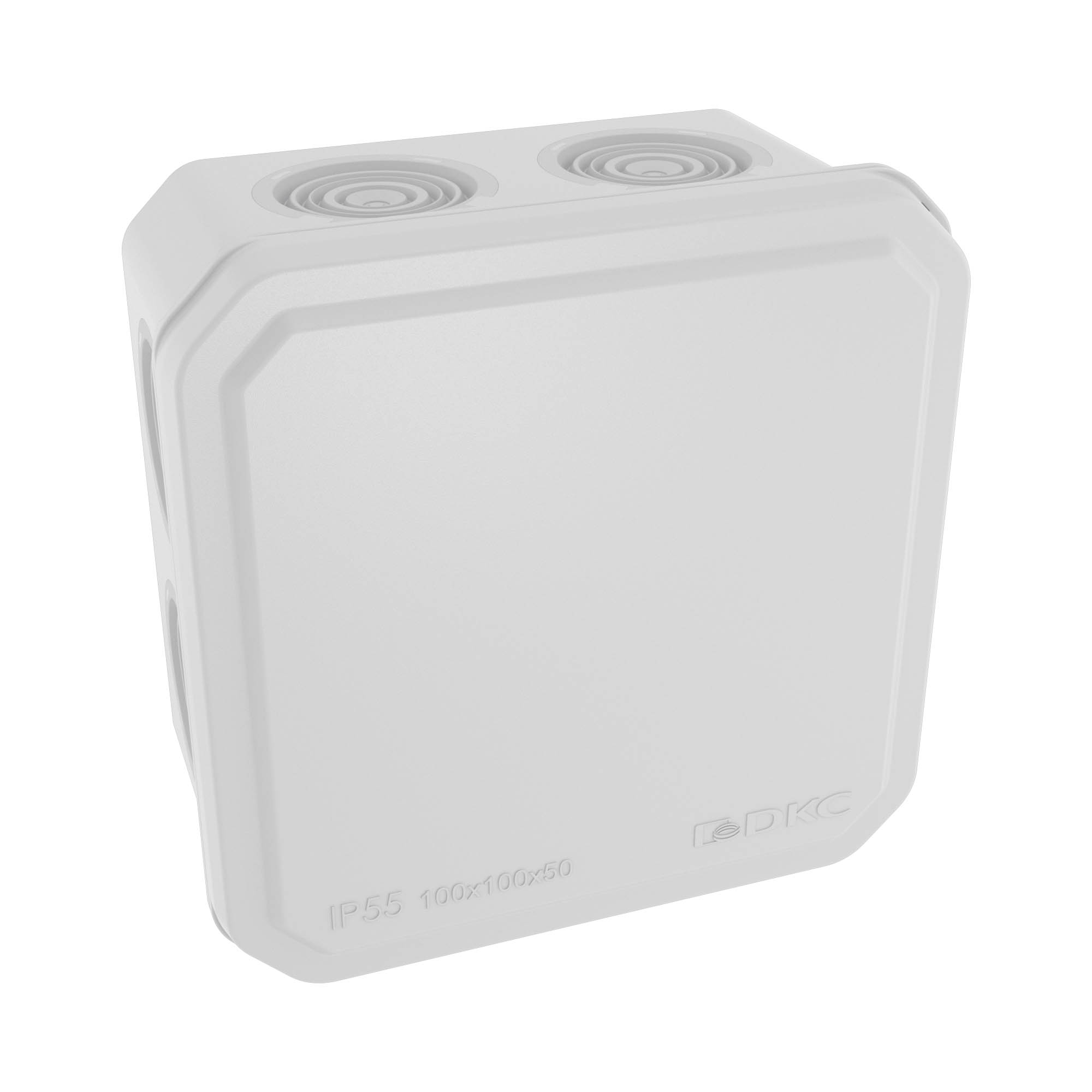 Коробка ответвительная с 8+2 кабельными вводами д.25/20 мм,IP55,100х100х50 мм (розница)