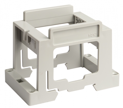 Суппорт под розетку BRAVA на DIN рейку, цвет серый RAL 7035