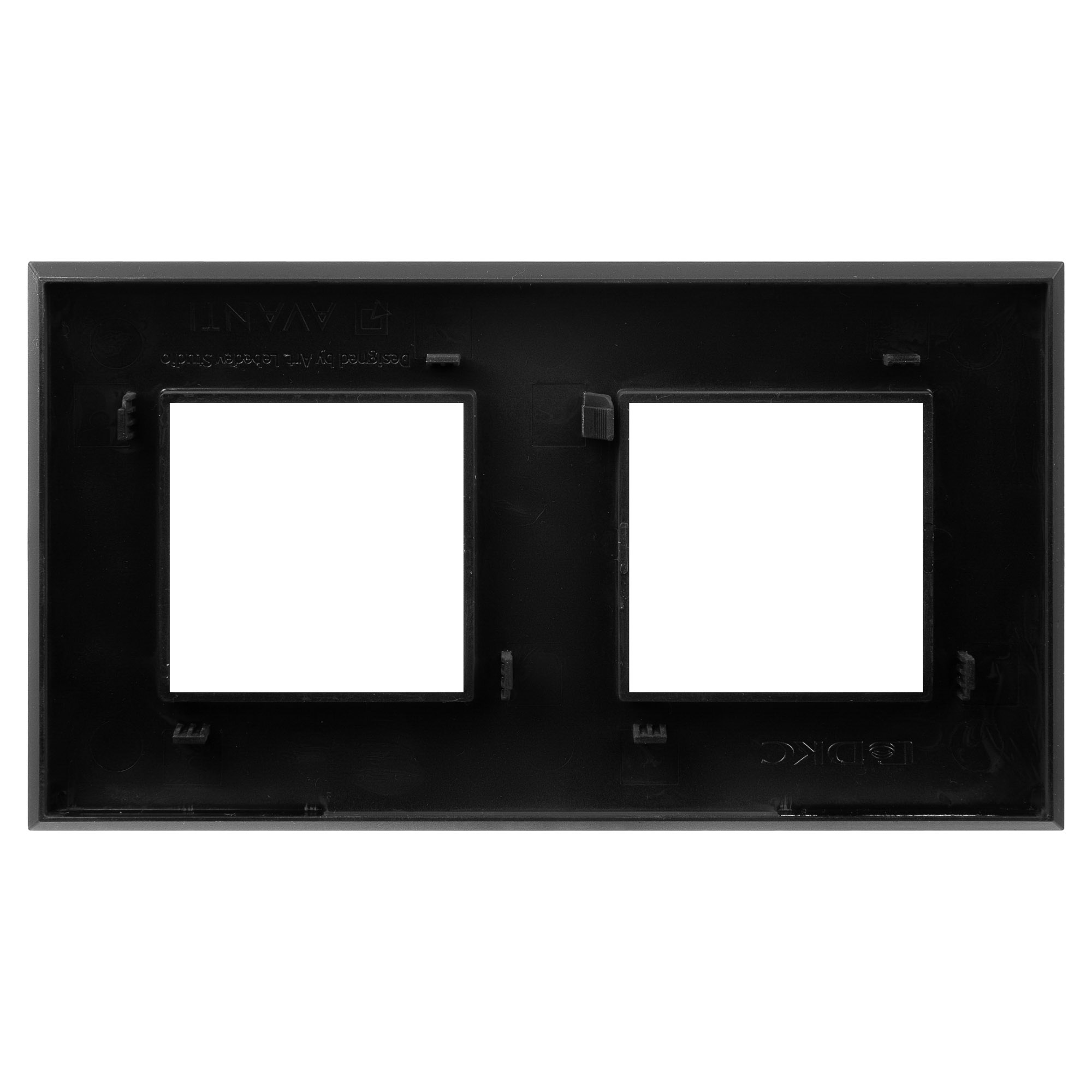 Рамка "Avanti", "Черный матовый", 2 поста (4 мод.)