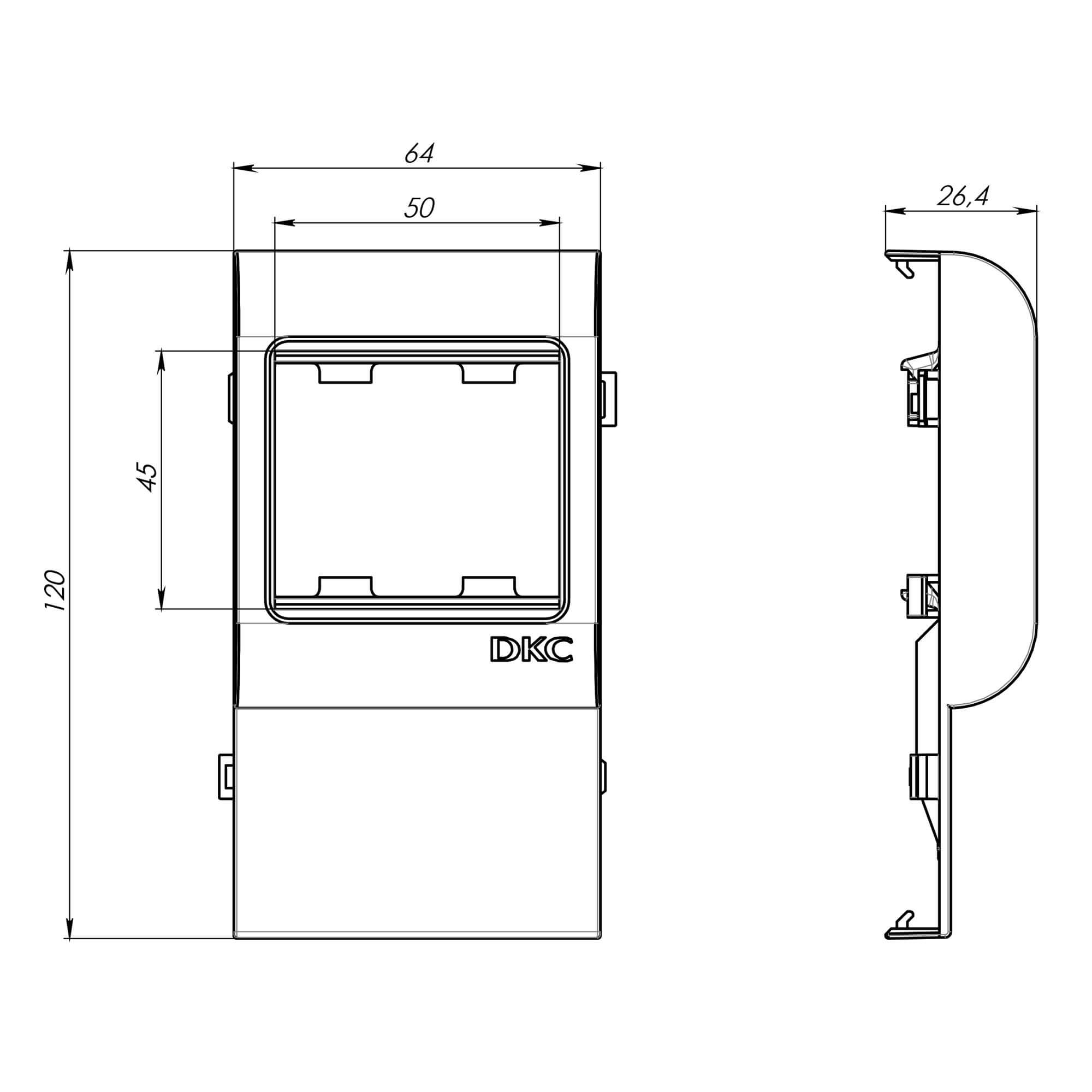 VIVA Рамка-суппорт под 2 модуля PDА-DN 120