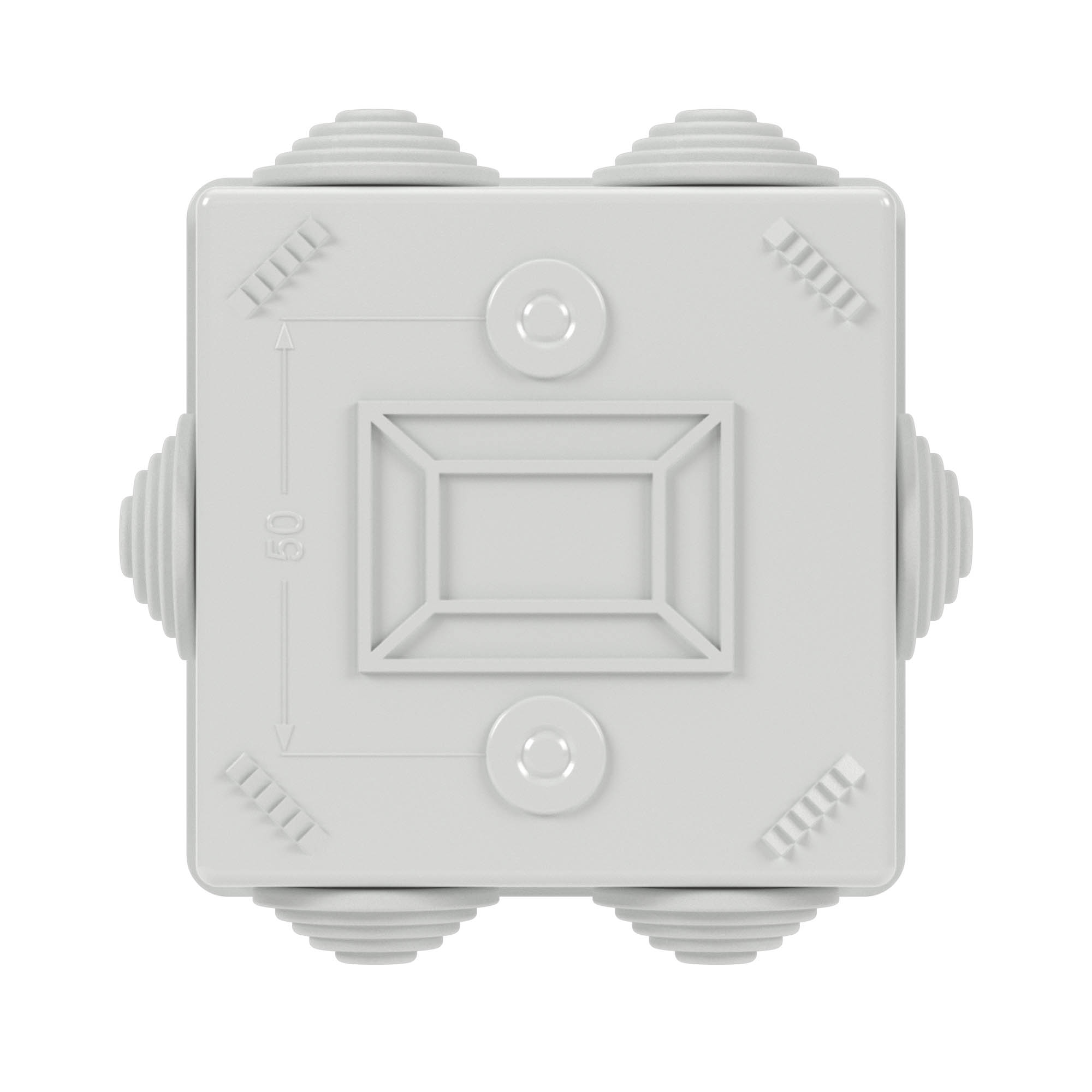 Коробка уравнивания потенциалов, 6 зажимов, 6 вводов  д.20мм, 80х80х40мм, IP44