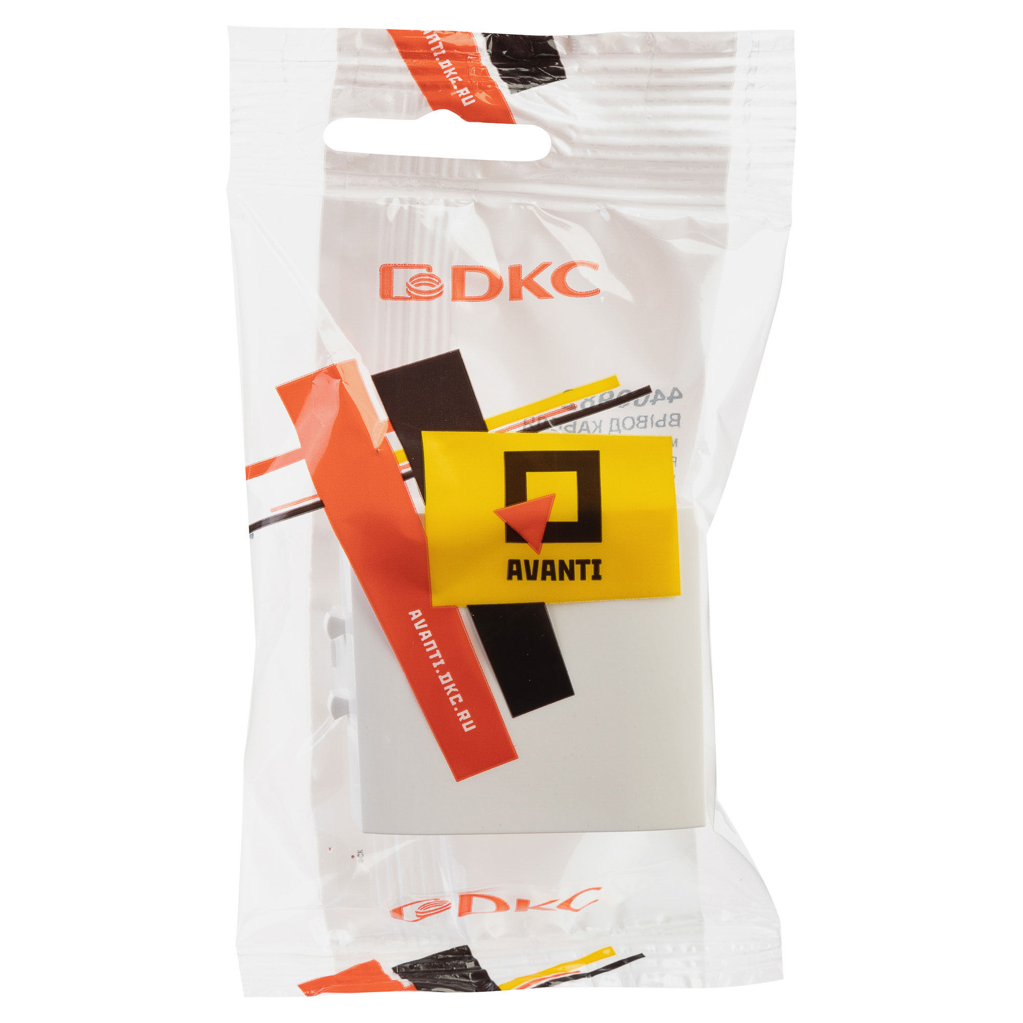 Вывод кабеля модульный "Avanti", "Белое облако", 2 модуля