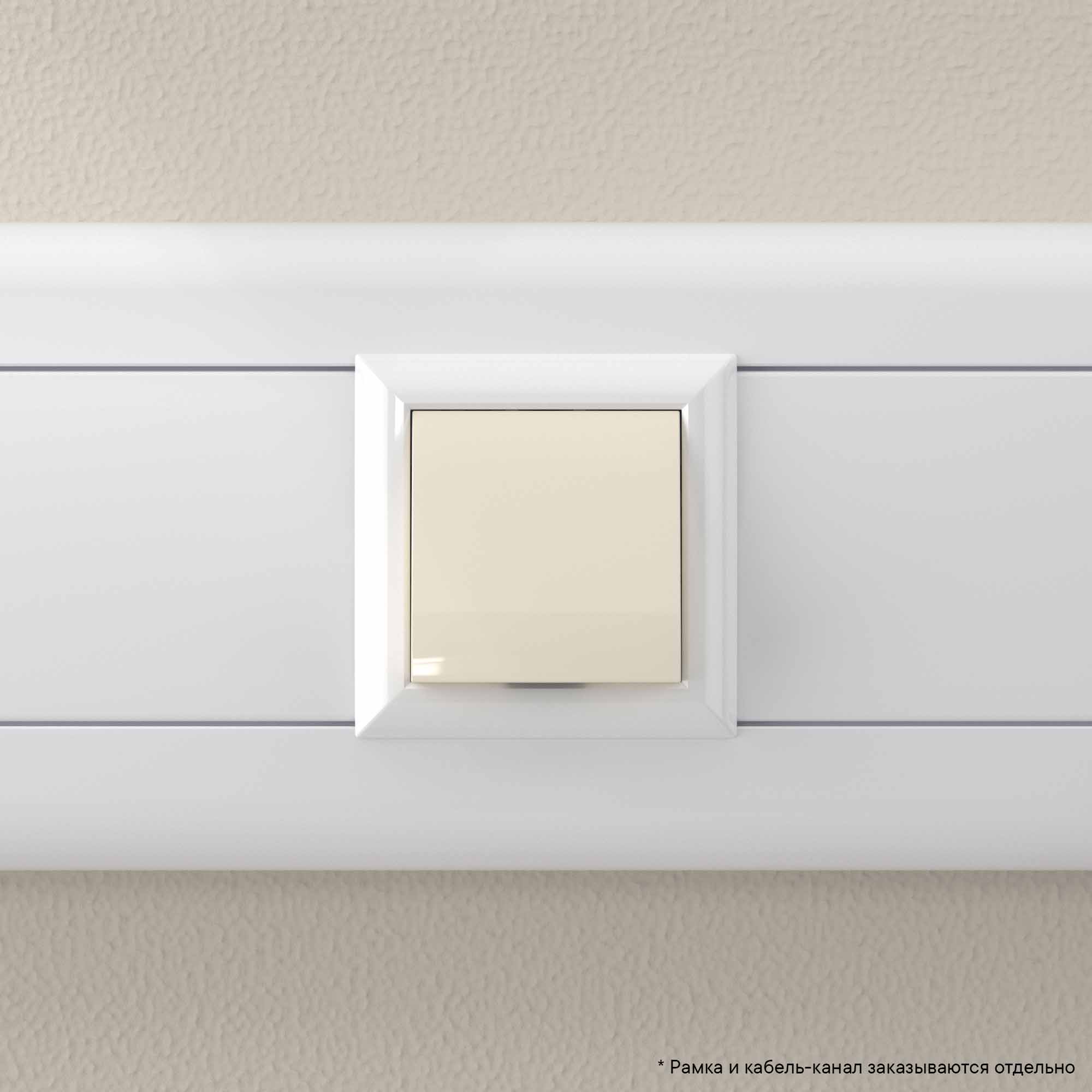 Вывод кабеля модульный "Avanti", "Ванильная дымка", 2 модуля