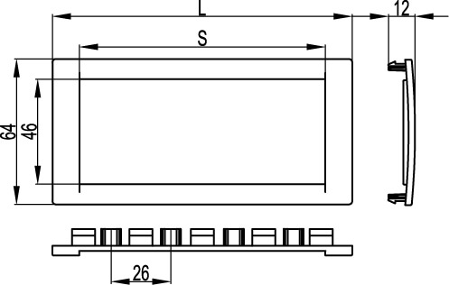 Рамка универсальная 4 модуля