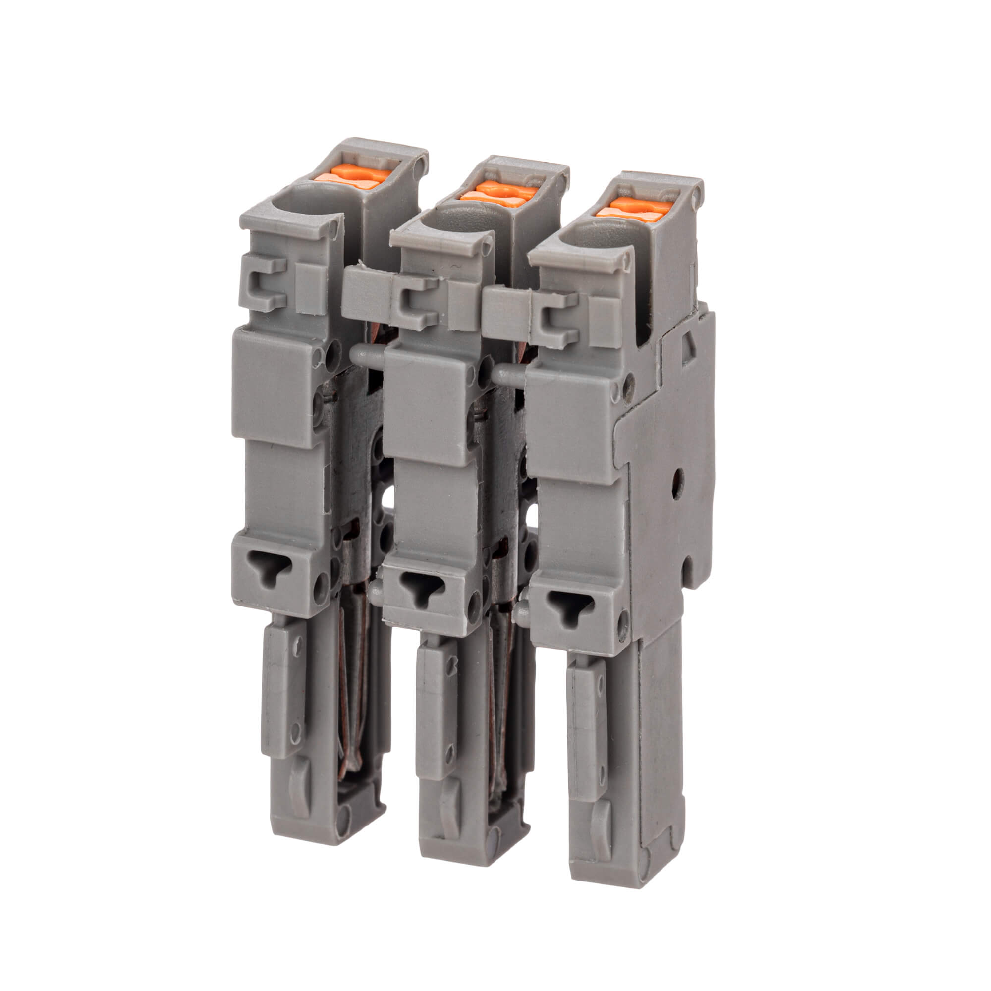 Штекер наборный "правый", зажим push-in, 1 точка подключения, 2.5 кв.мм, серая