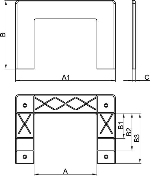 Рамка для ввода в стену/коробку 120х60 RQM 120 IN-Liner