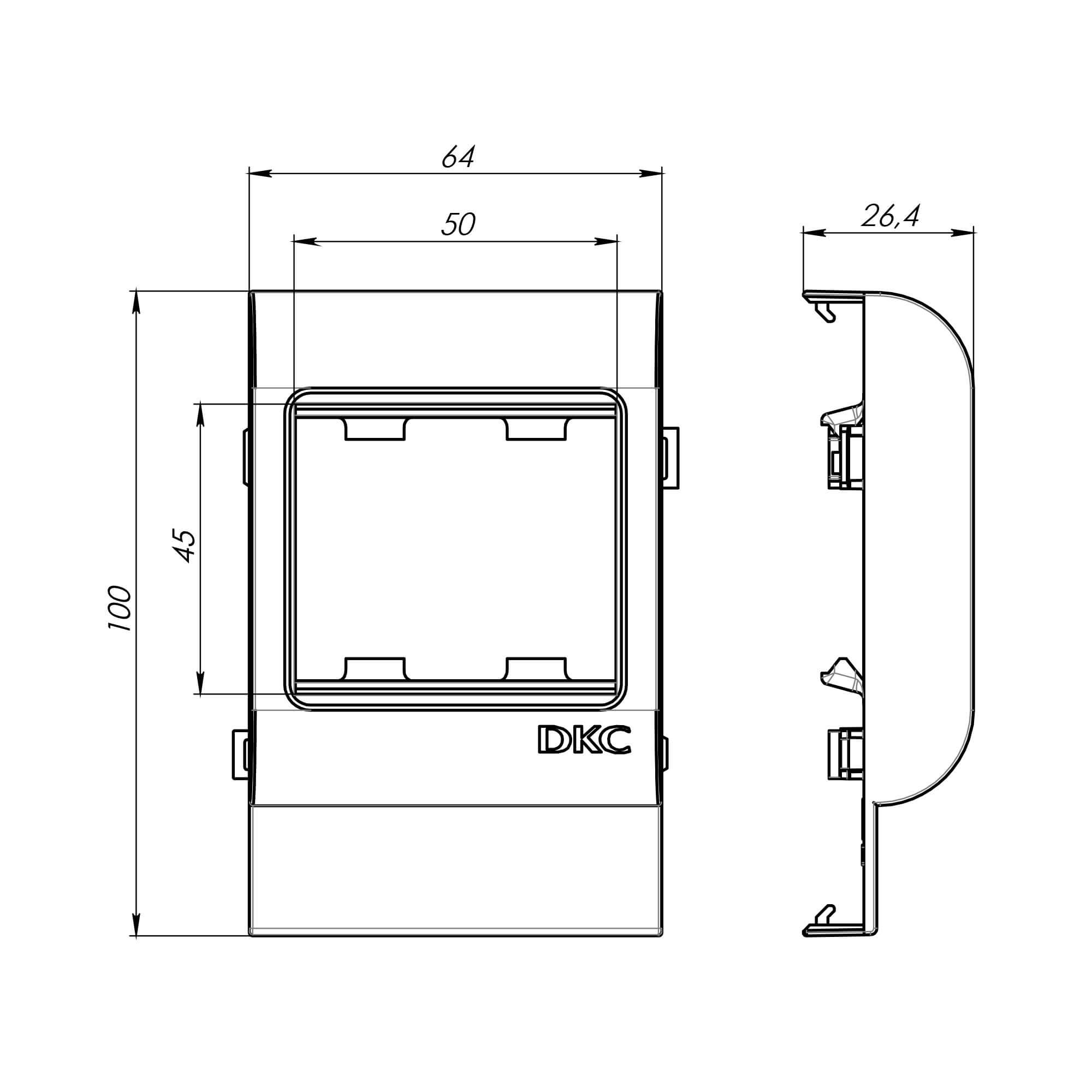 VIVA Рамка-суппорт под 2 модуля PDА-DN 100