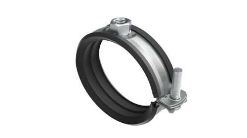 Хомут быстрой фиксации с изоляцией с гайкой М8 для труб d 1 3/4"
