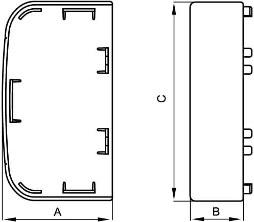Заглушка для кабель-канала 70х22 мм LM торцевая In-liner FRONT