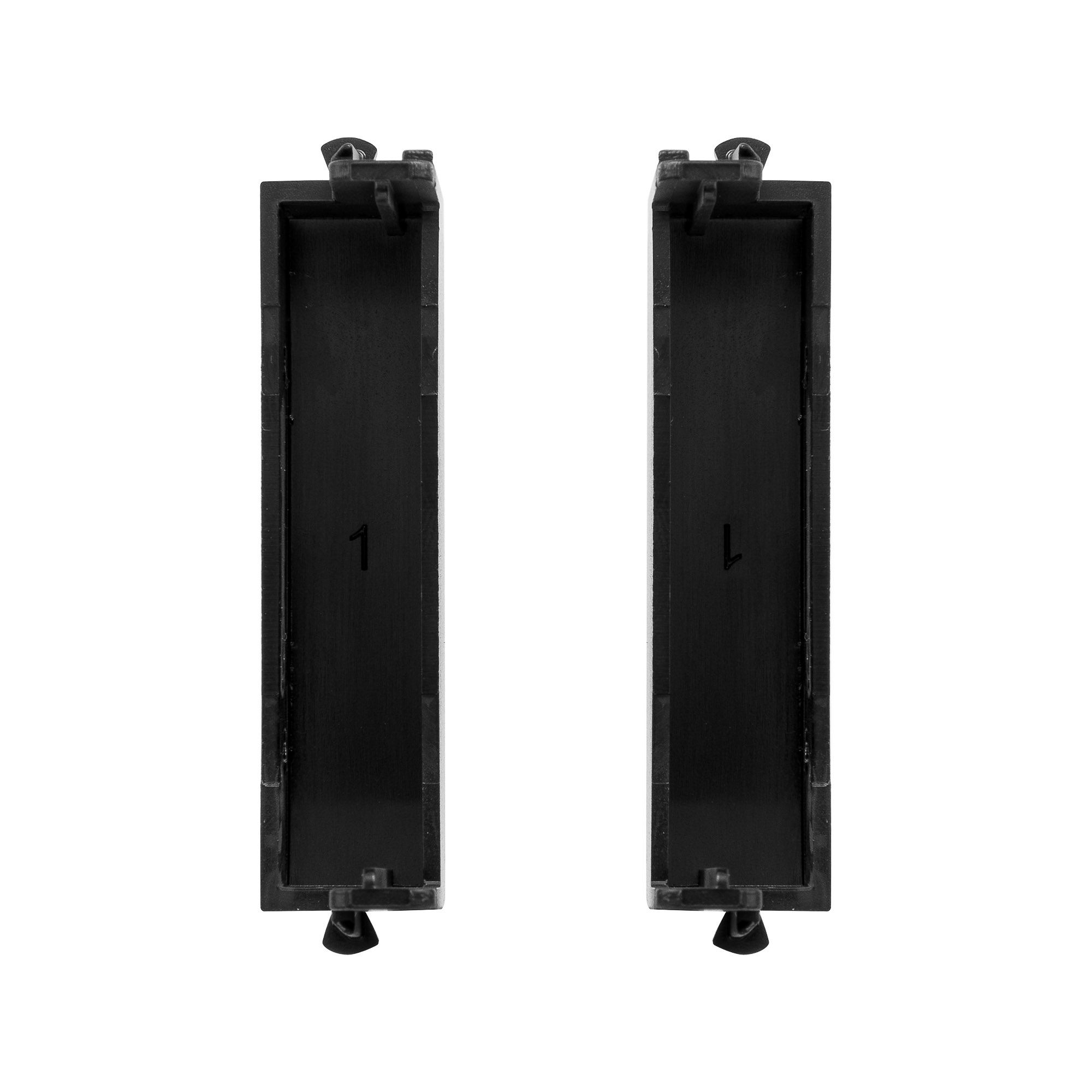 Комплект модульных заглушек "Avanti", "Черный матовый", 0,5 модуля 2 штуки