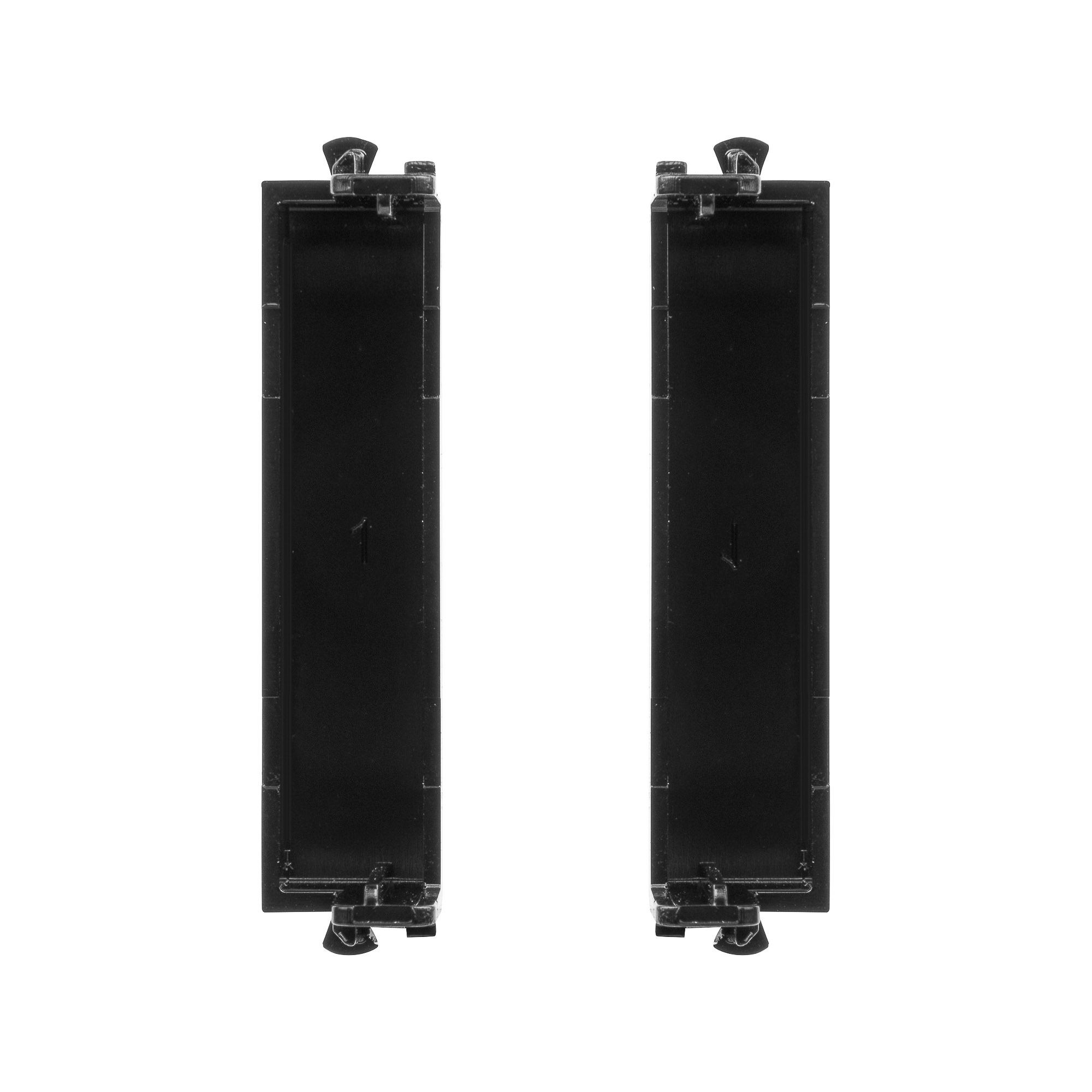 Комплект модульных заглушек "Avanti", "Черный квадрат", 0,5 модуля 2штуки