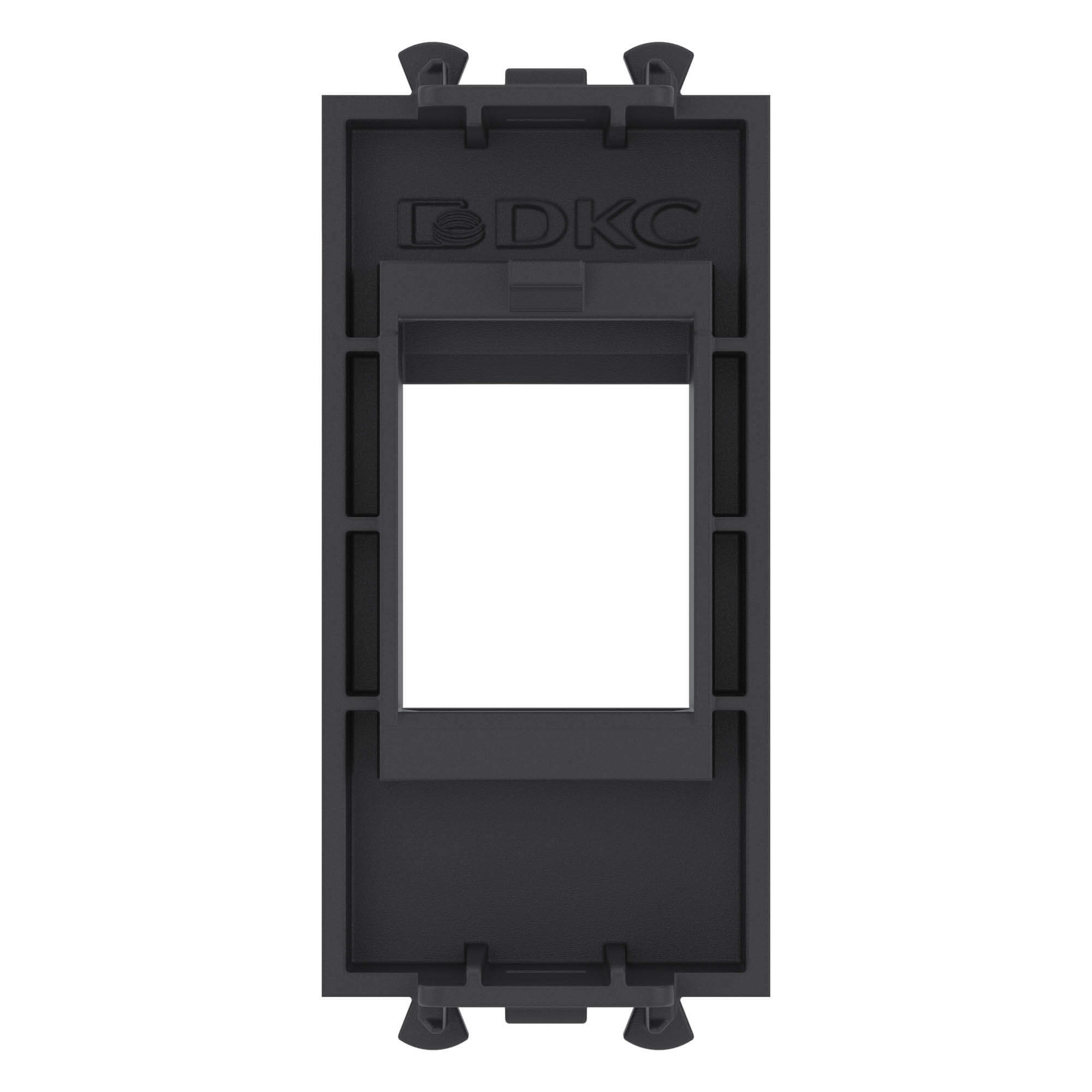 Адаптер без шторки для Keystone, "Avanti", "Черный матовый", 1 модуль