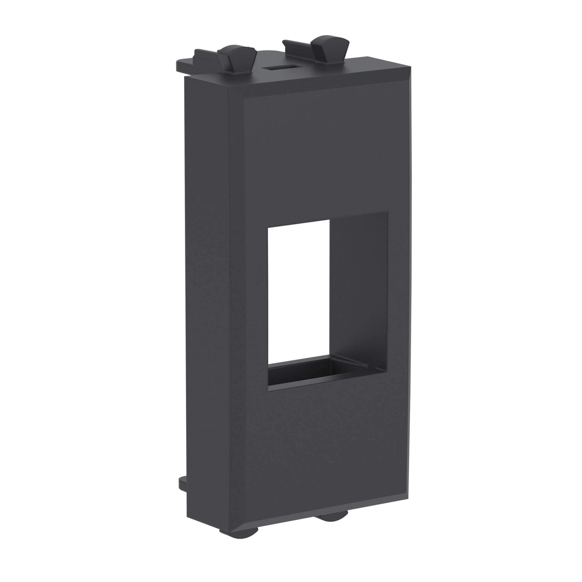 Адаптер без шторки для Keystone, "Avanti", "Черный матовый", 1 модуль