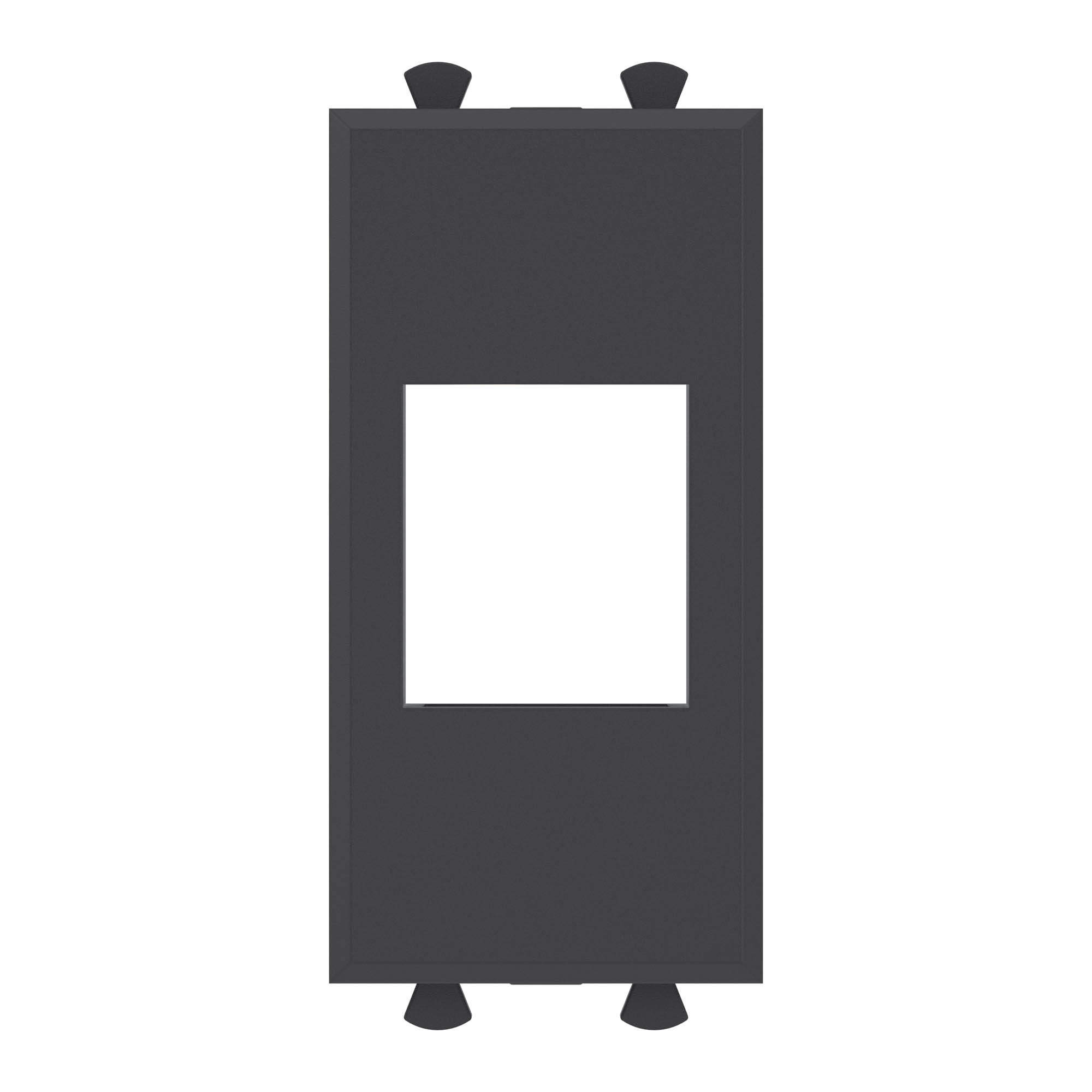 Адаптер без шторки для Keystone, "Avanti", "Черный матовый", 1 модуль