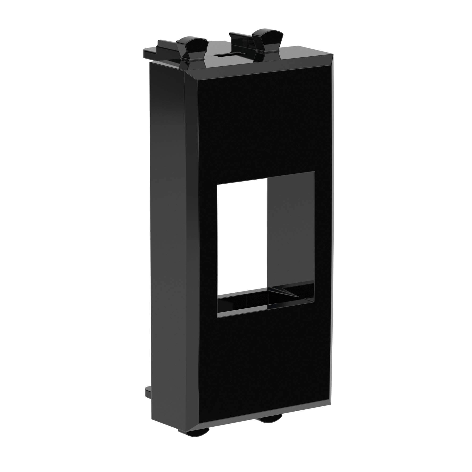 Адаптер без шторки для Keystone, "Avanti", "Черный квадрат", 1 модуль