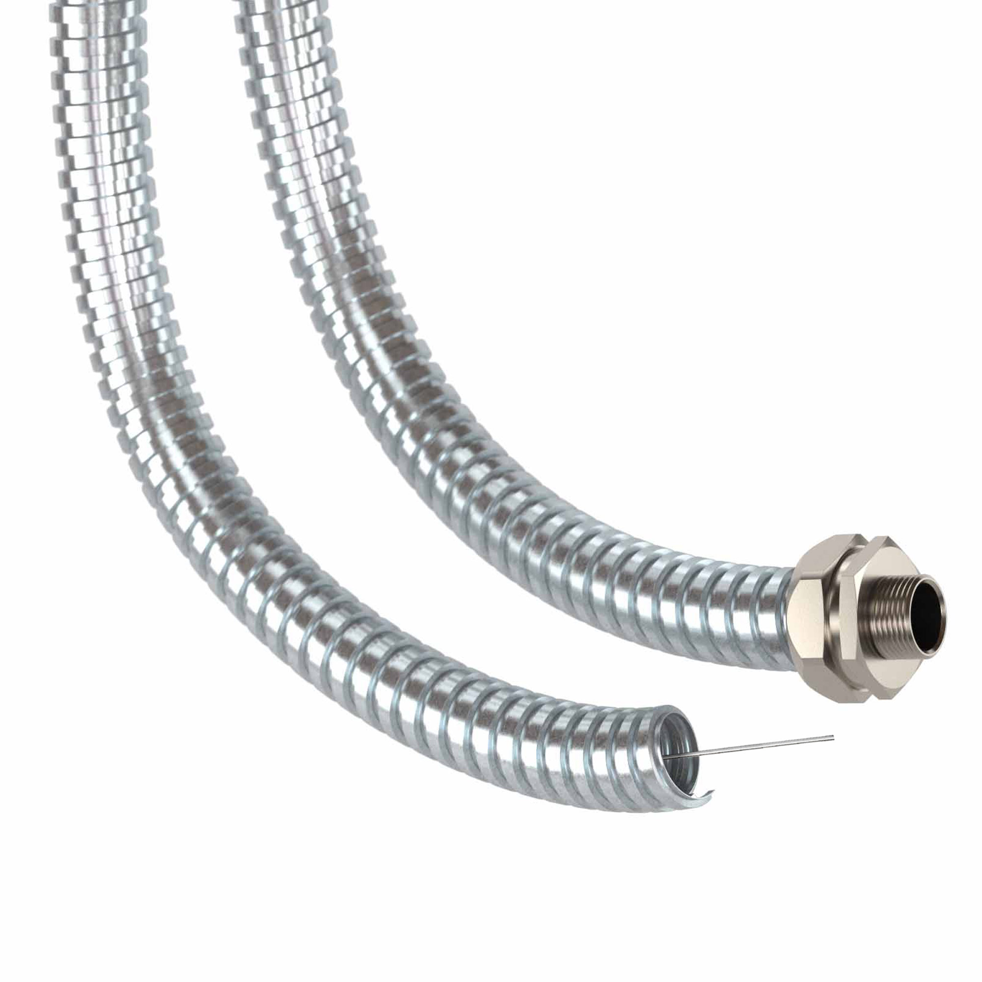 Металлорукав из оцинкованной стали с протяжкой DN 15мм, Dвн 15,5 мм, Dнар 18,5 мм, IP40, 50м