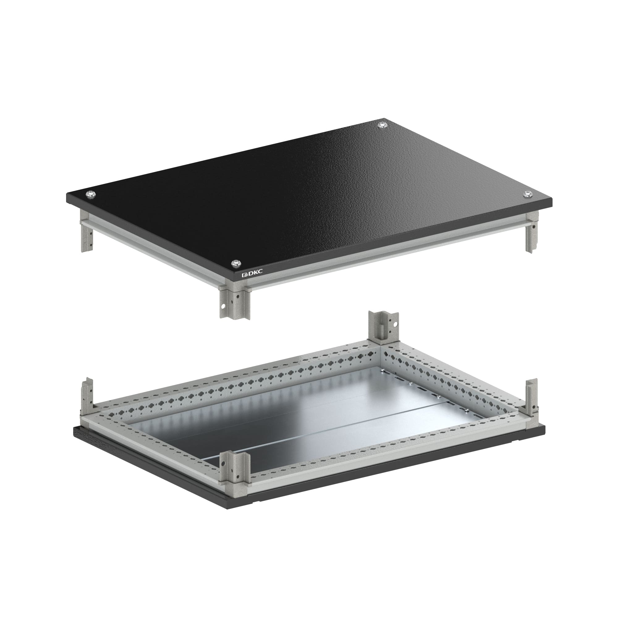 Крыша и основание RAL9005 с направляющими для корпусов CQE N, ШхГ 1600х500 мм, комплект RAM block