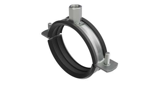Хомут для средних нагрузок с изоляцией с гайкой М8 для труб d 1/2"