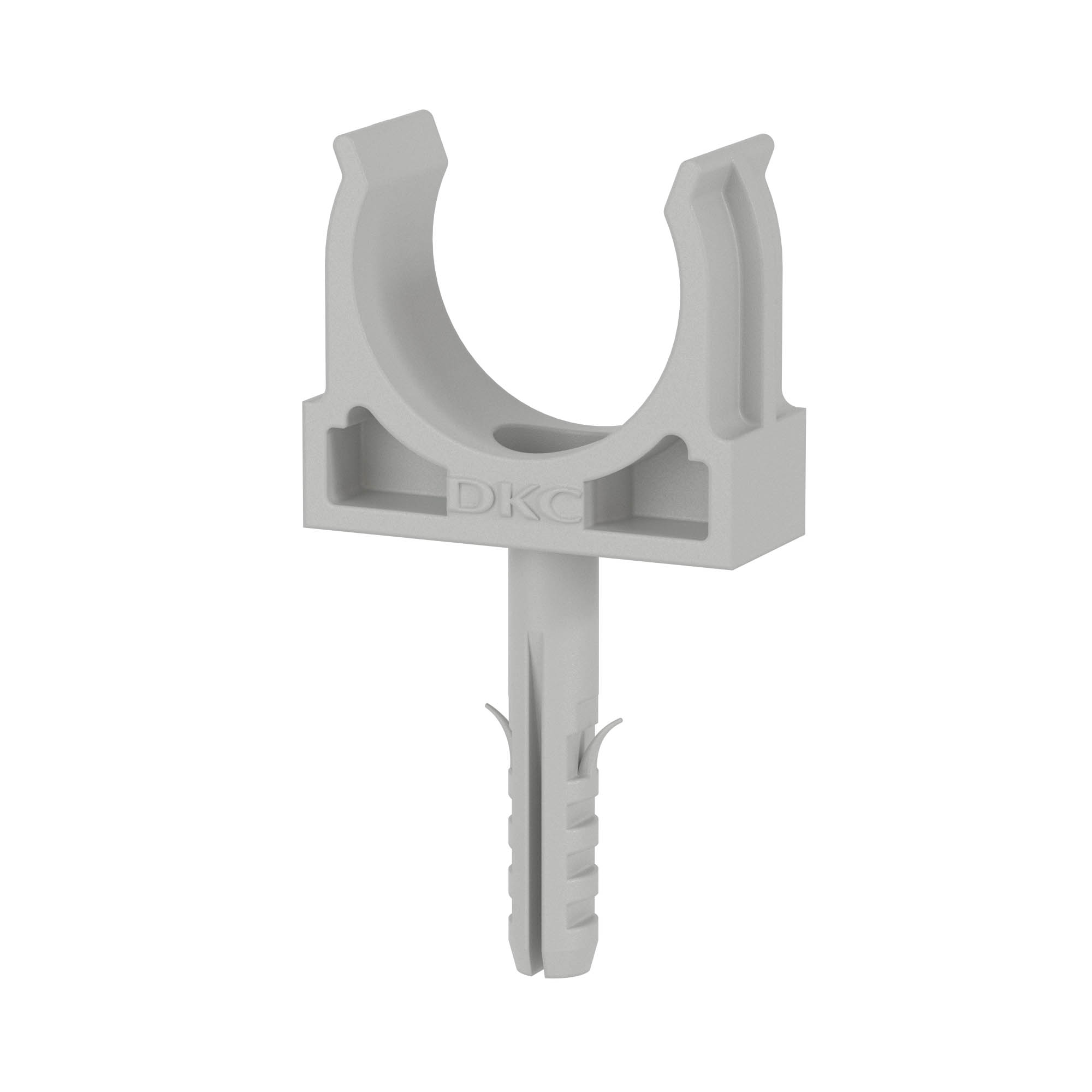 Держатель с защелкой и дюбелем, д.32мм, в упаковках по 5шт.