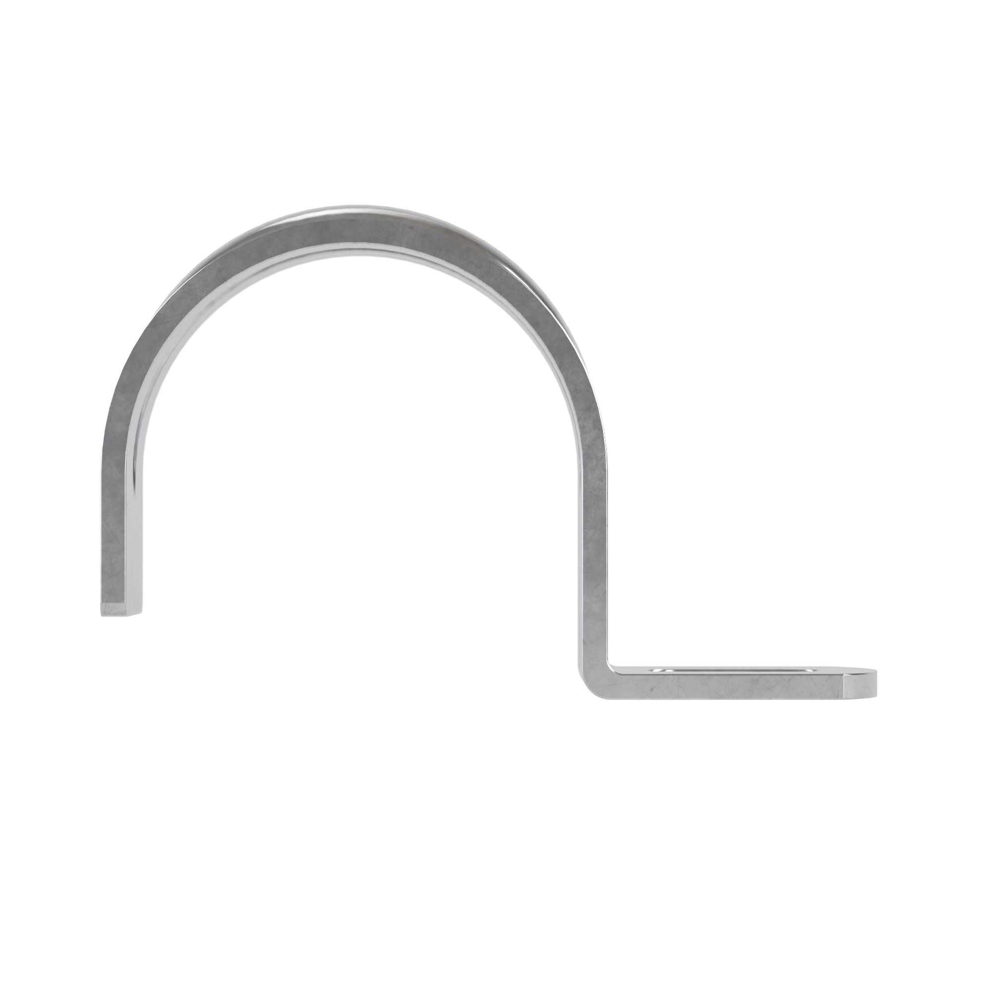 Держатель оцинкованный односторонний, д.32мм с крепежным отверстием 8,5 х 6  мм