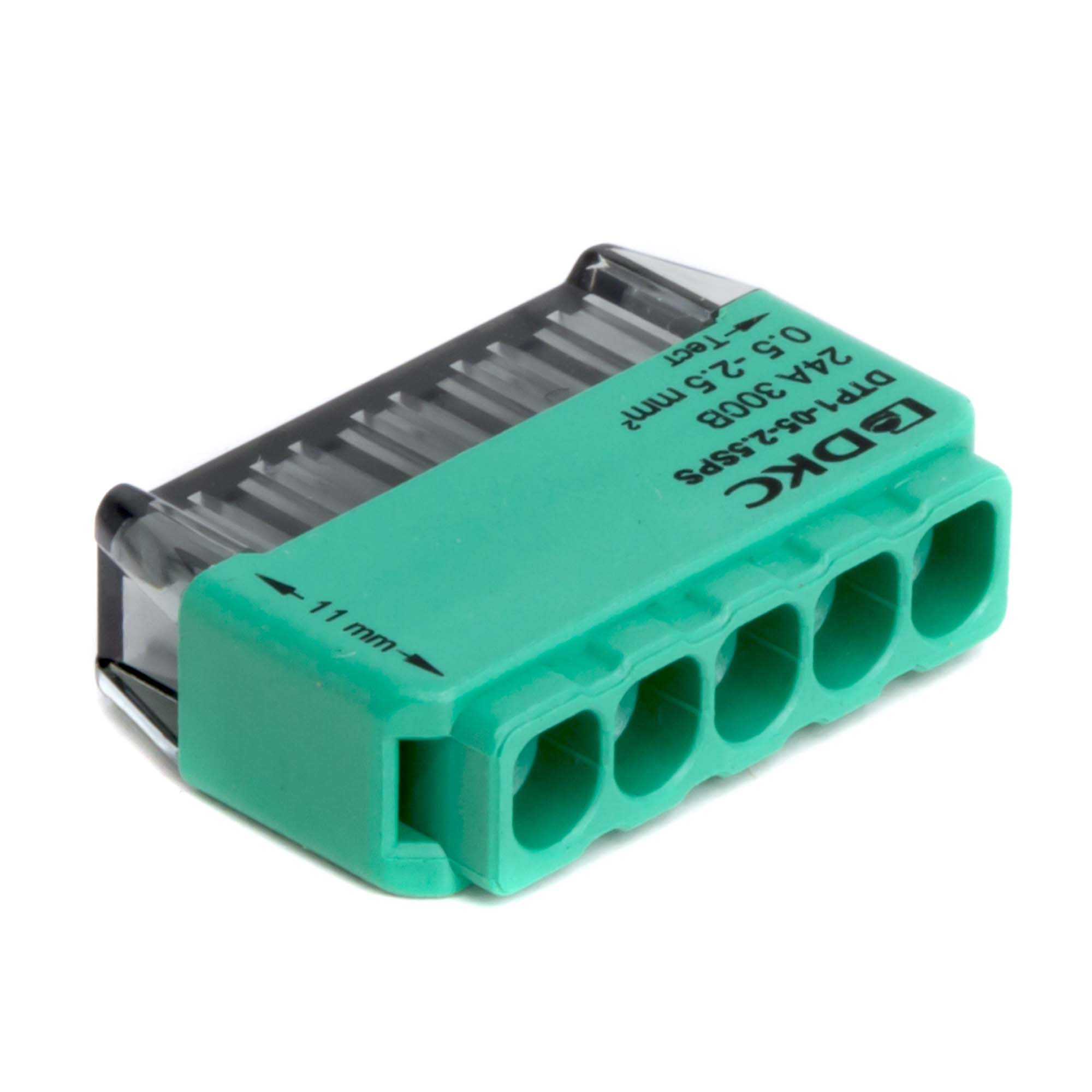 Клеммная колодка на 5 проводника до 2,5 кв. мм. на токи до 24А