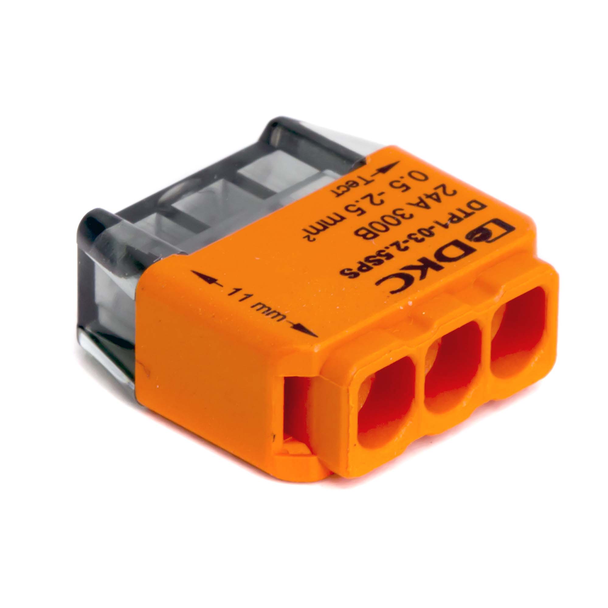 Клеммная колодка на 3 проводника до 2,5 кв. мм. на токи до 24А