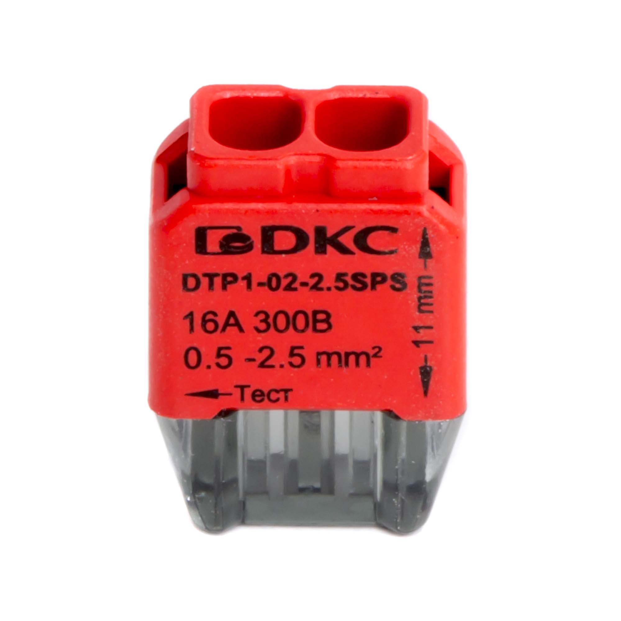 Клеммная колодка на 2 проводника до 2,5 кв. мм. на токи до 16А