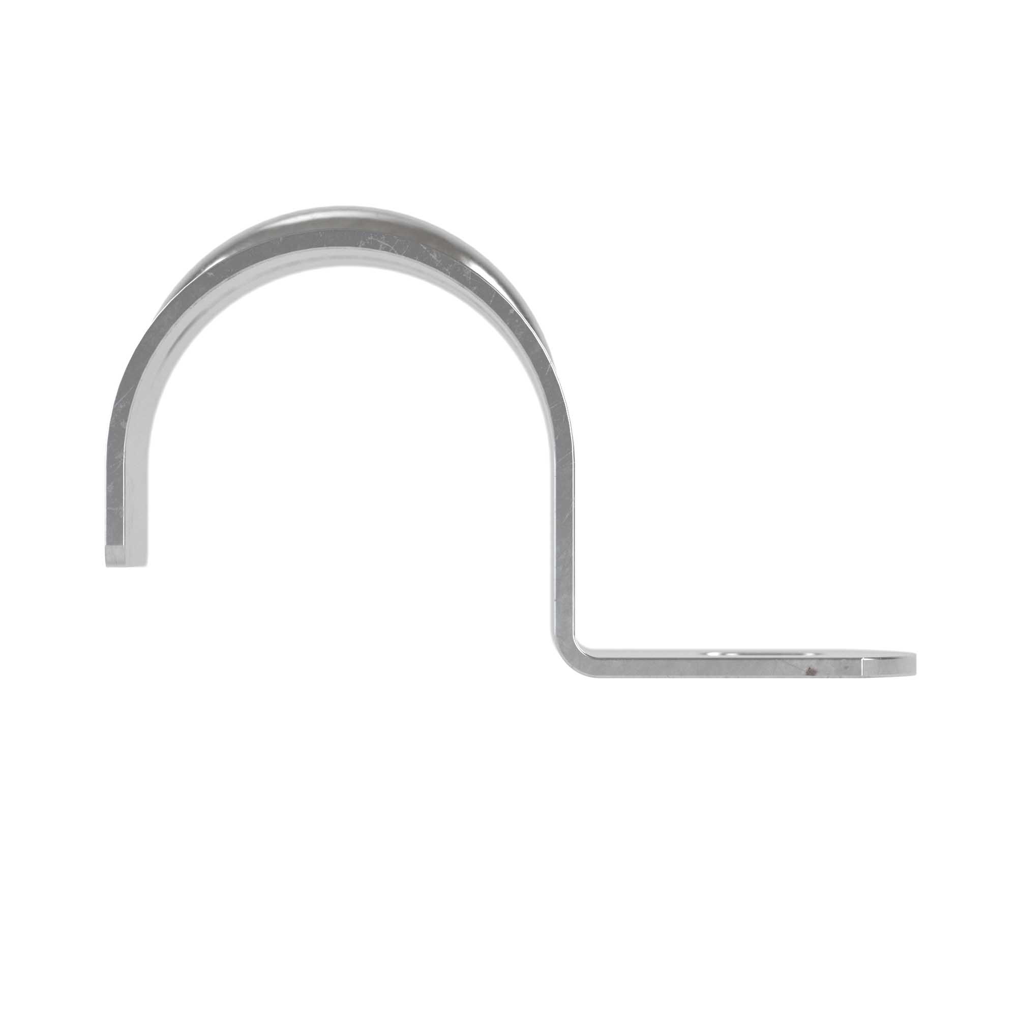 Держатель оцинкованный односторонний, д.20мм с крепежным отверстием 6,5х5 мм