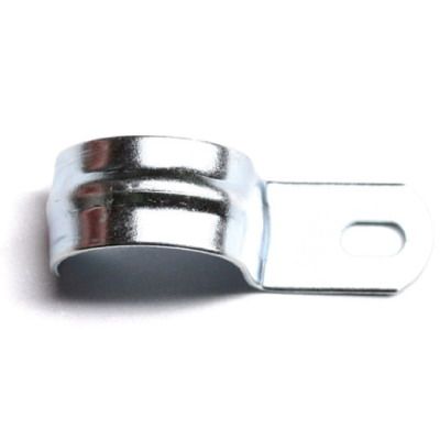 Держатель оцинкованный односторонний, д.16мм с крепежным отверстием 8.5х6 мм