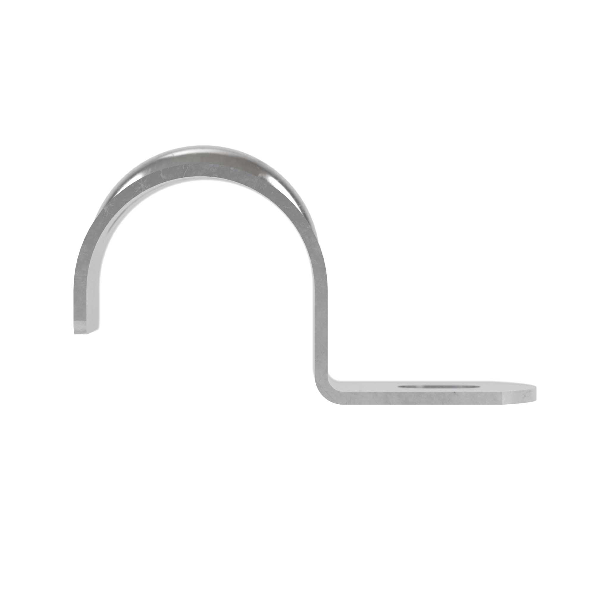 Держатель оцинкованный односторонний, д.16мм с крепежным отверстием 6,5х5 мм