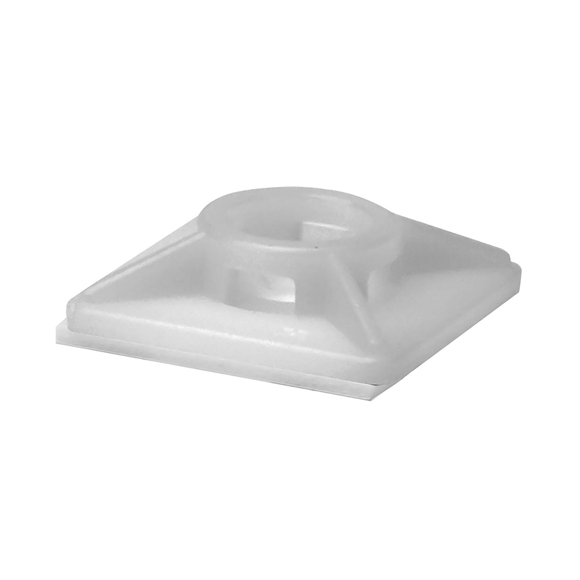 Монтажная база двойная самоклеящаяся 19x19 (спец.состав), белая для хомутов шириной до 3,6мм