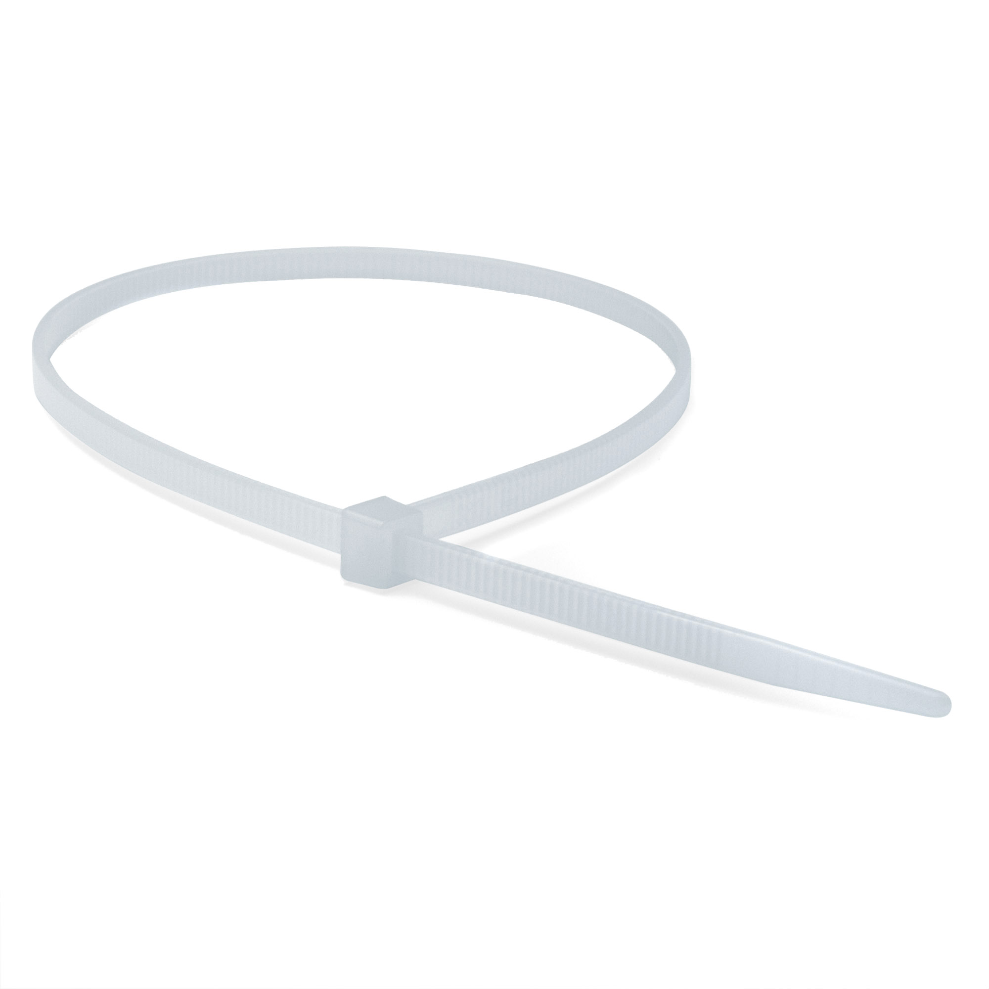 Хомут P6.6 самозатухающий, белый 4,8x300