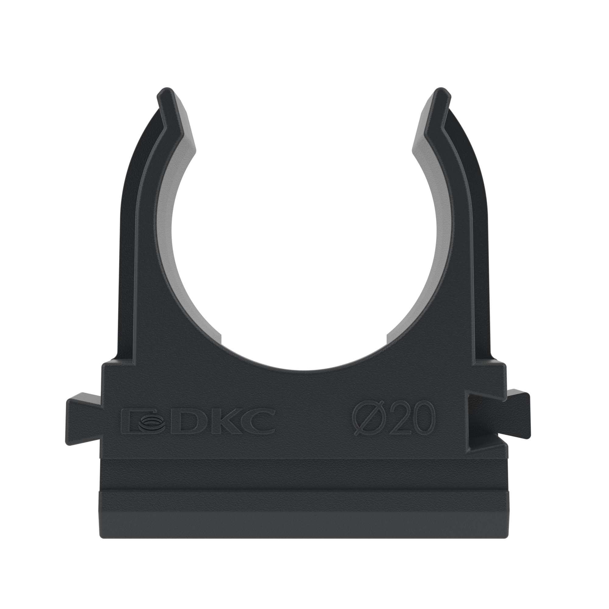 Держатель с защелкой, д.20мм, черный