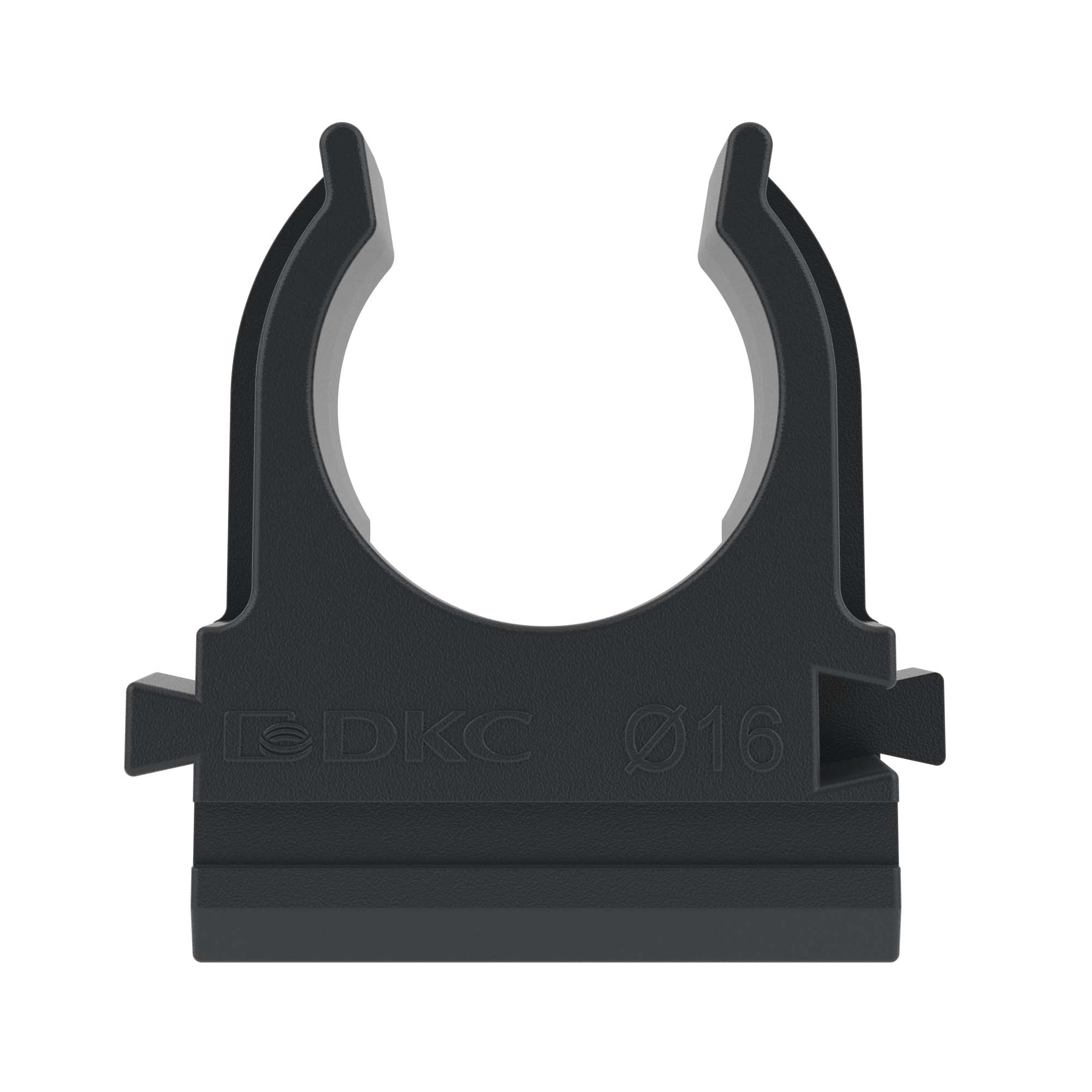 Держатель с защелкой, д.16мм, черный