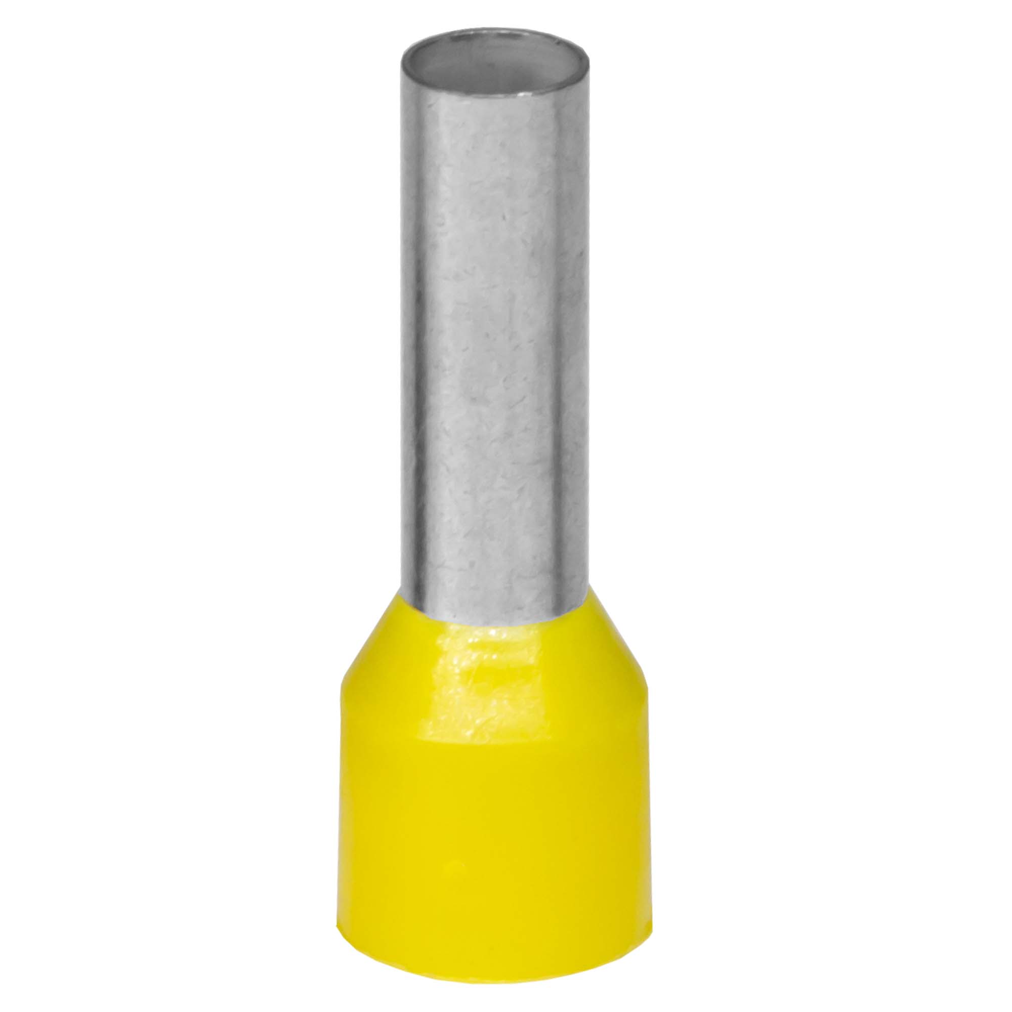 Наконечник-гильза с изолированным фланцем для жилы сечением 6кв.мм, длина контактной части  14мм, желтый (НШВИ 6-14)