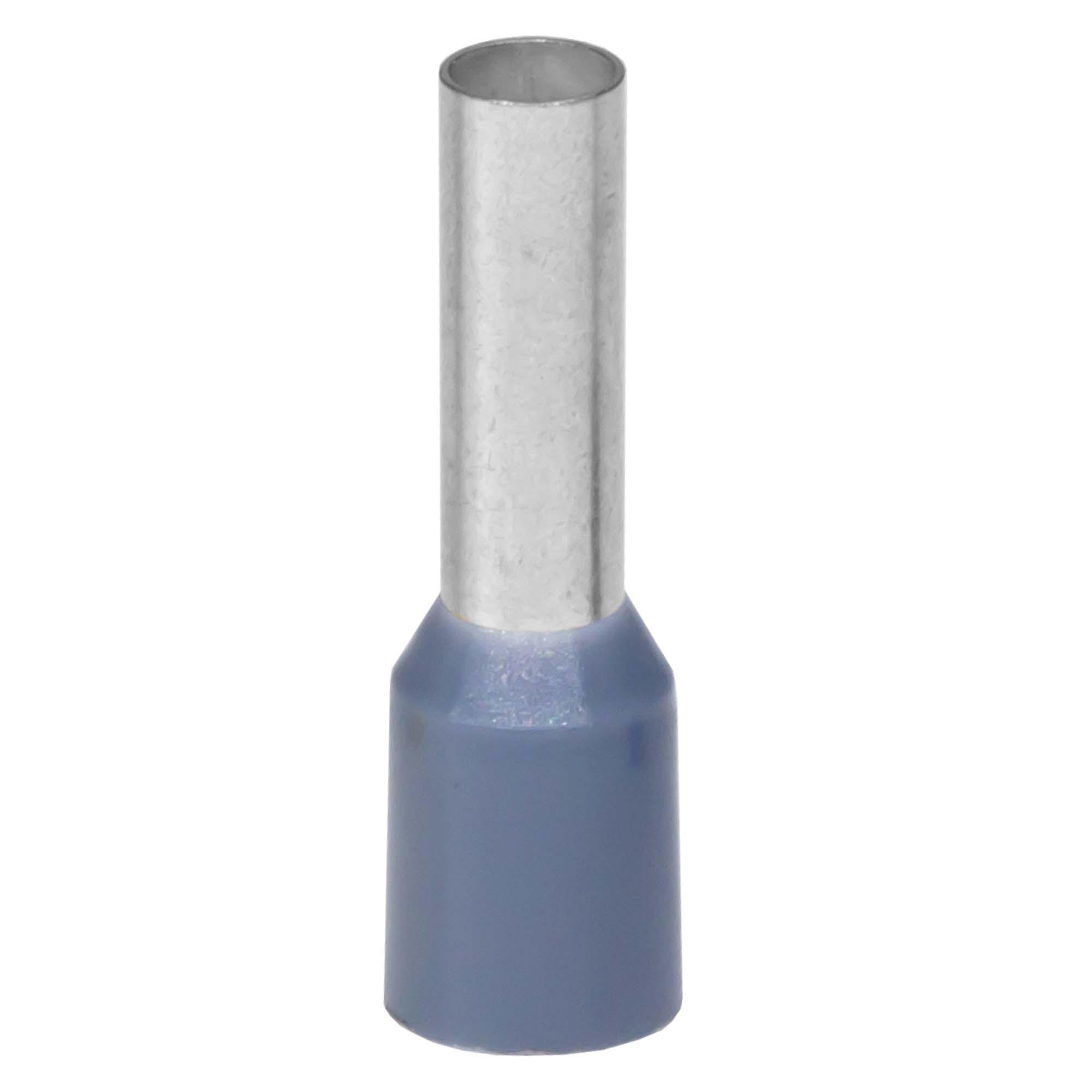 Наконечник-гильза с изолированным фланцем для жилы сечением 4кв.мм, длина контактной части  12мм, серый (НШВИ 4-12)