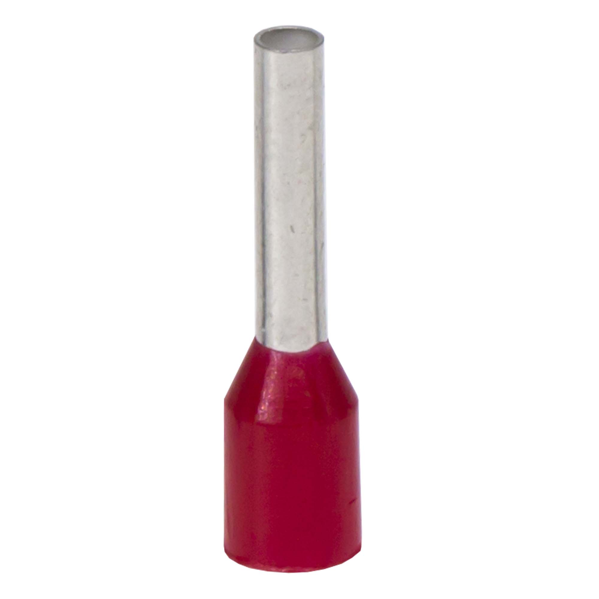 Наконечник-гильза с изолированным фланцем для жилы сечением 1кв.мм, длина контактной части  12мм, красный (НШВИ 1-12)